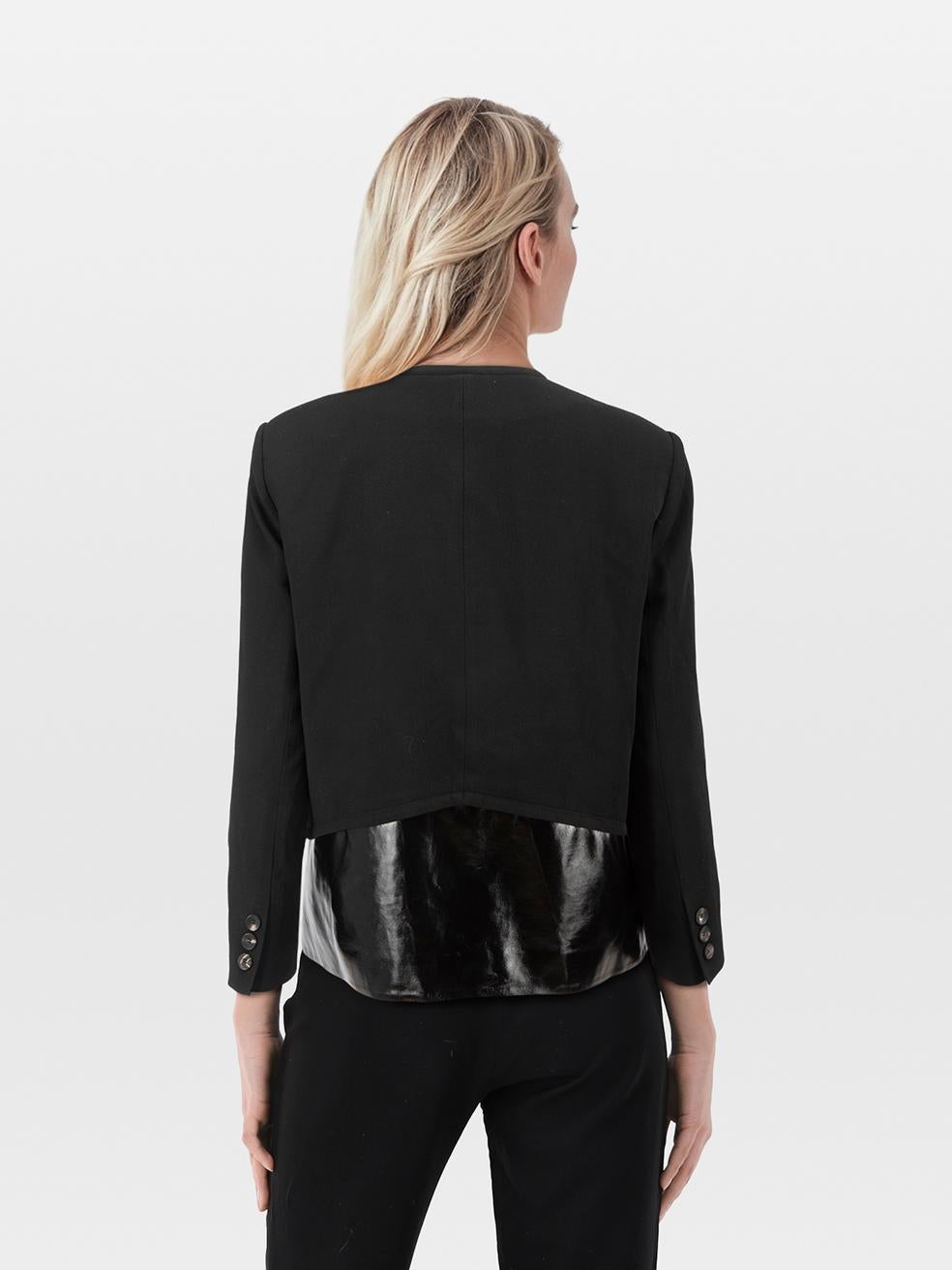 CONDITION is Very good. Minimal wear to the jacket is evident. Discolouration on the lining under both armpits and the back neck designer label on this used Helmut Lang designer resale item. Discolouration may need gentle hand wash contrary to dry