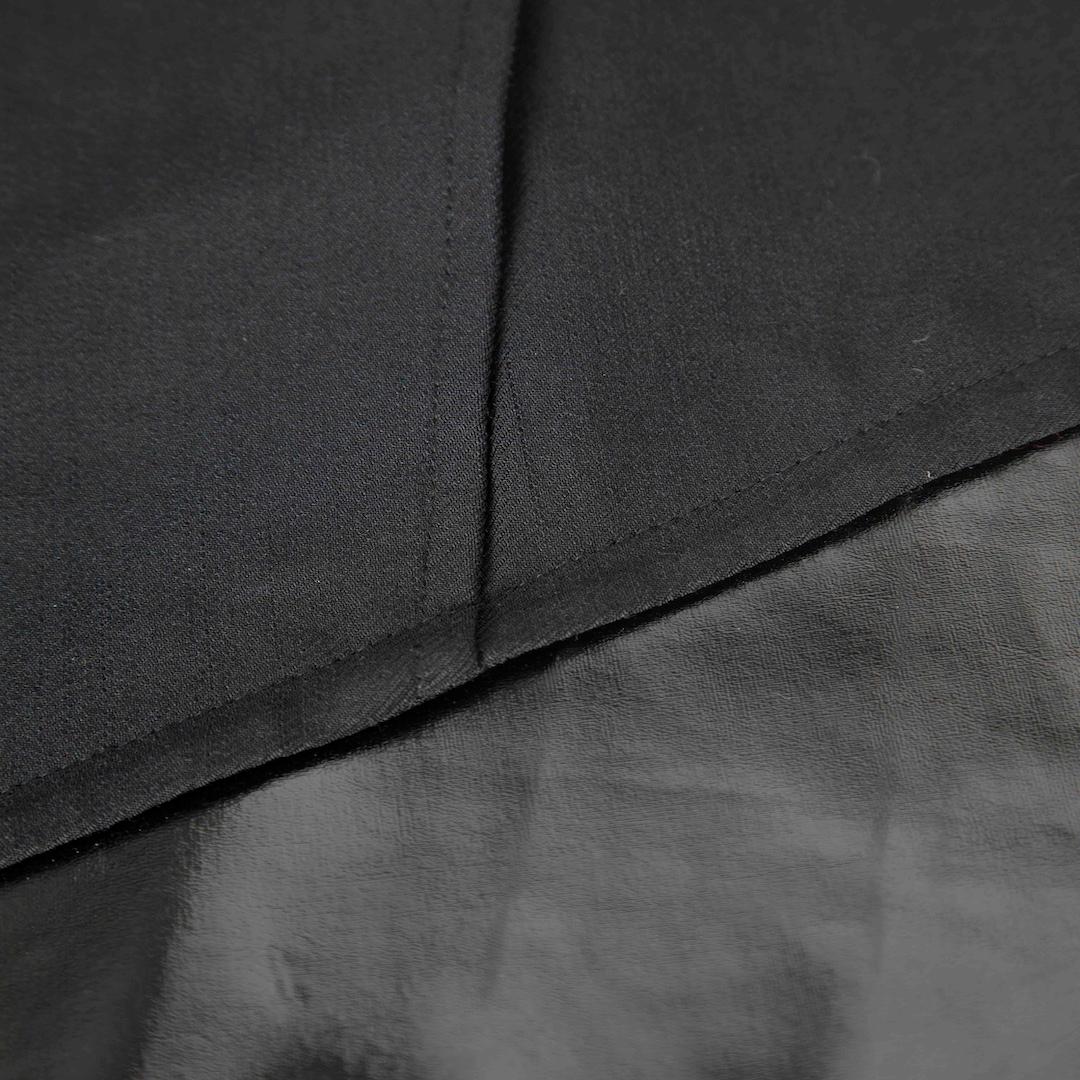 Helmut Lang Black Wool Faux Leather Trim Blazer Size L In Good Condition For Sale In London, GB