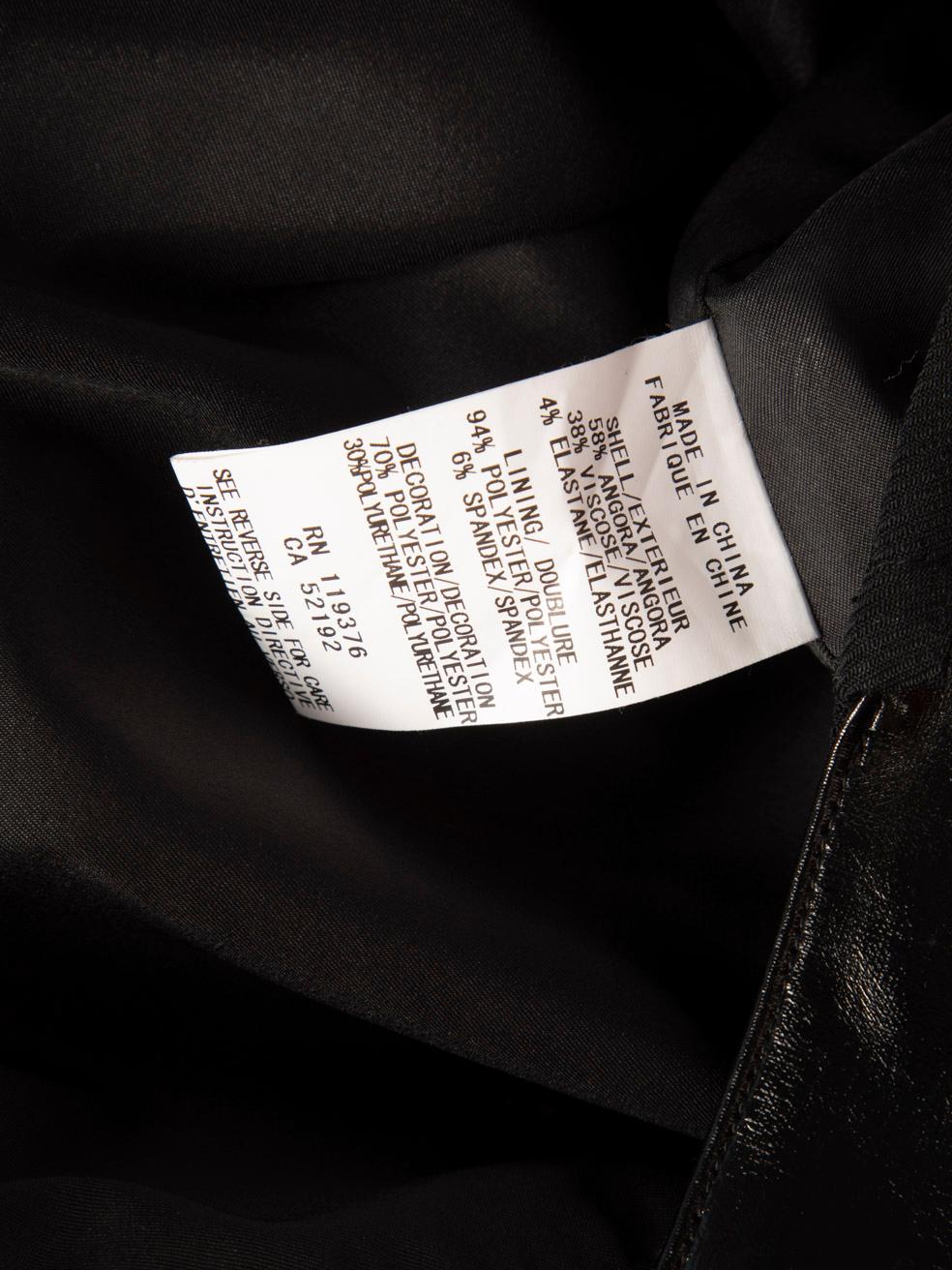 Helmut Lang Black Wool Faux Leather Trim Blazer Size L For Sale 4
