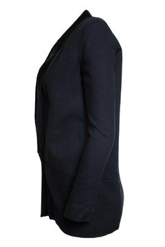 Helmut Lang, Blauer Blazer mit Ponyskin-Revers