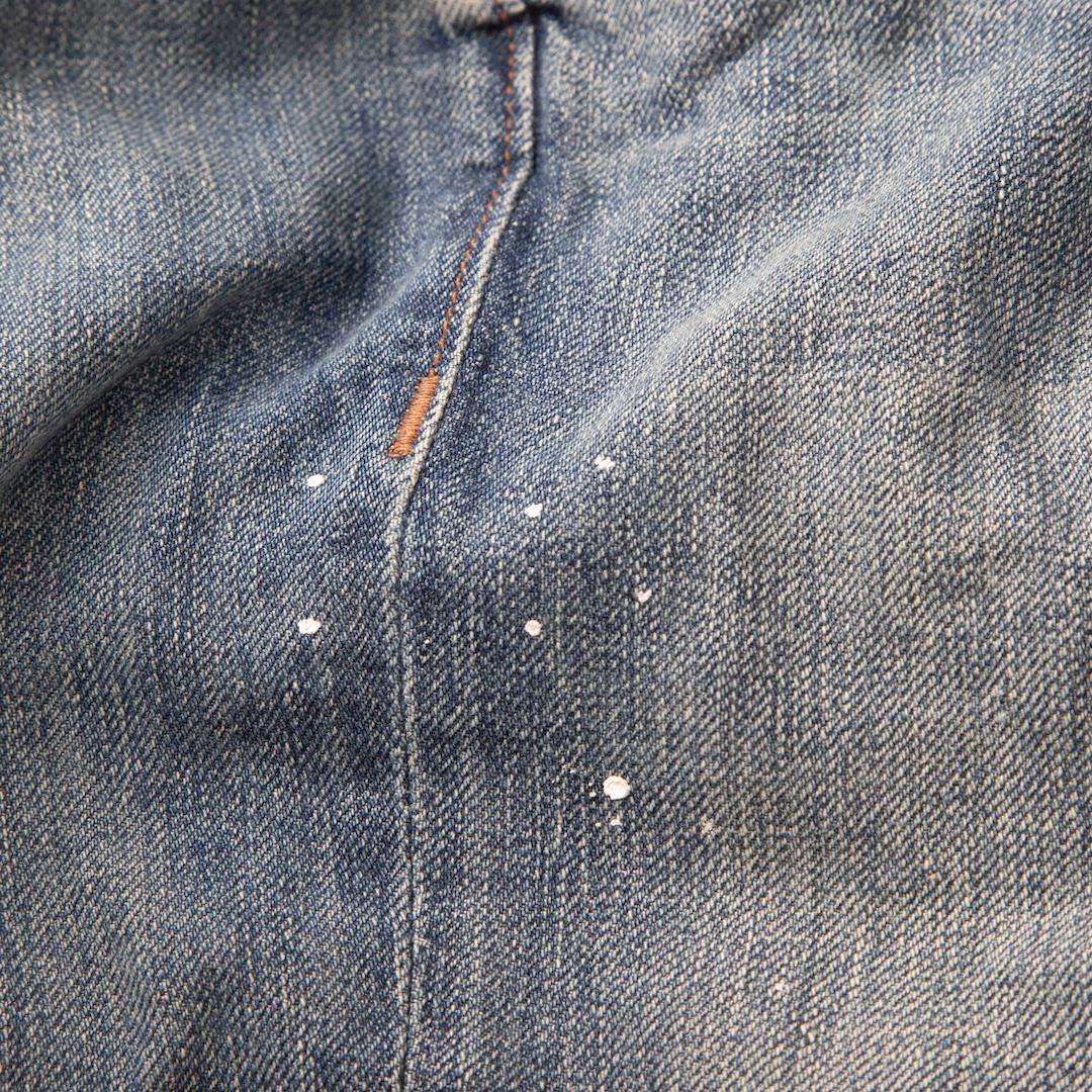 Helmut Lang Blau Paint Splatter Tapered Jeans Größe S (Grau) im Angebot