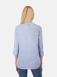 Helmut Lang Blue Pinstripe Button Up Shirt Size S