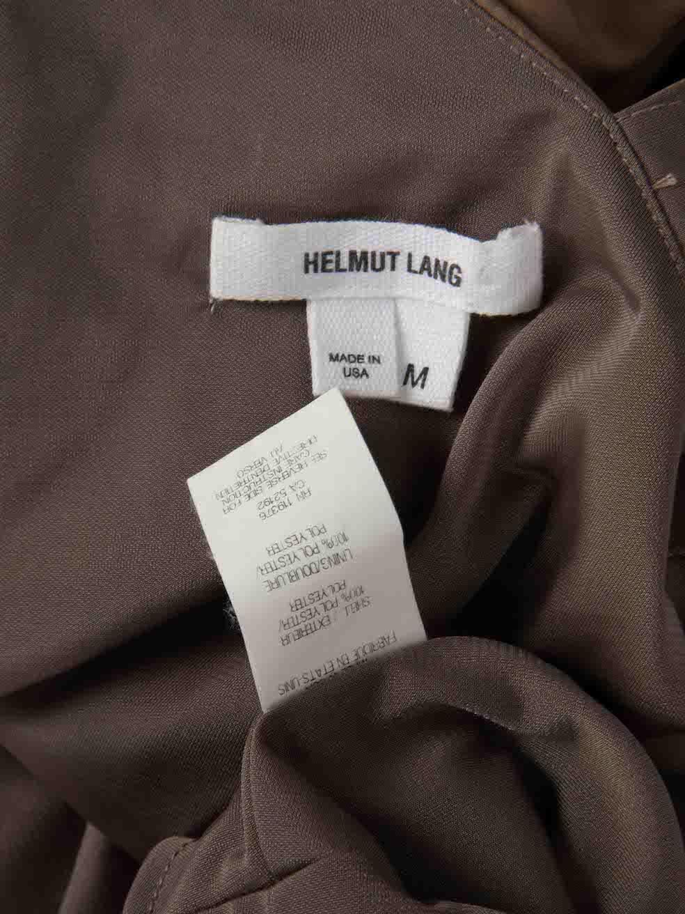Helmut Lang Brown Ruched Sleeveless Top Size M For Sale 3
