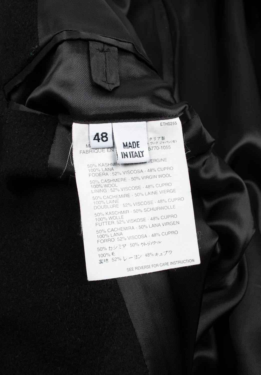Helmut Lang Cashmere coat bondage knit sleeves over coat Size ITA48, M/L For Sale 3