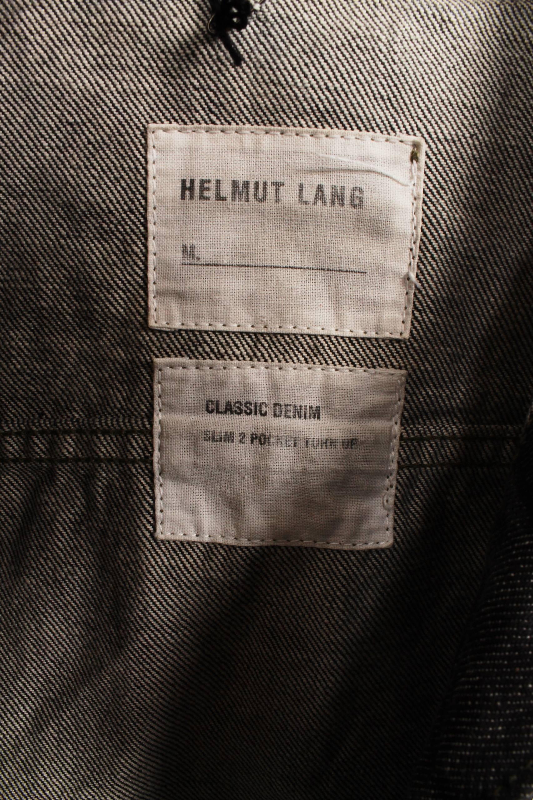 Women's or Men's Helmut Lang Classic Denim Bomber Jacket  M For Sale