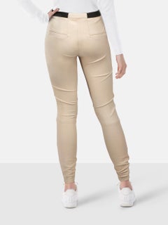 Helmut Lang Ecru Leather Skinny Fit Trousers Size XXXS