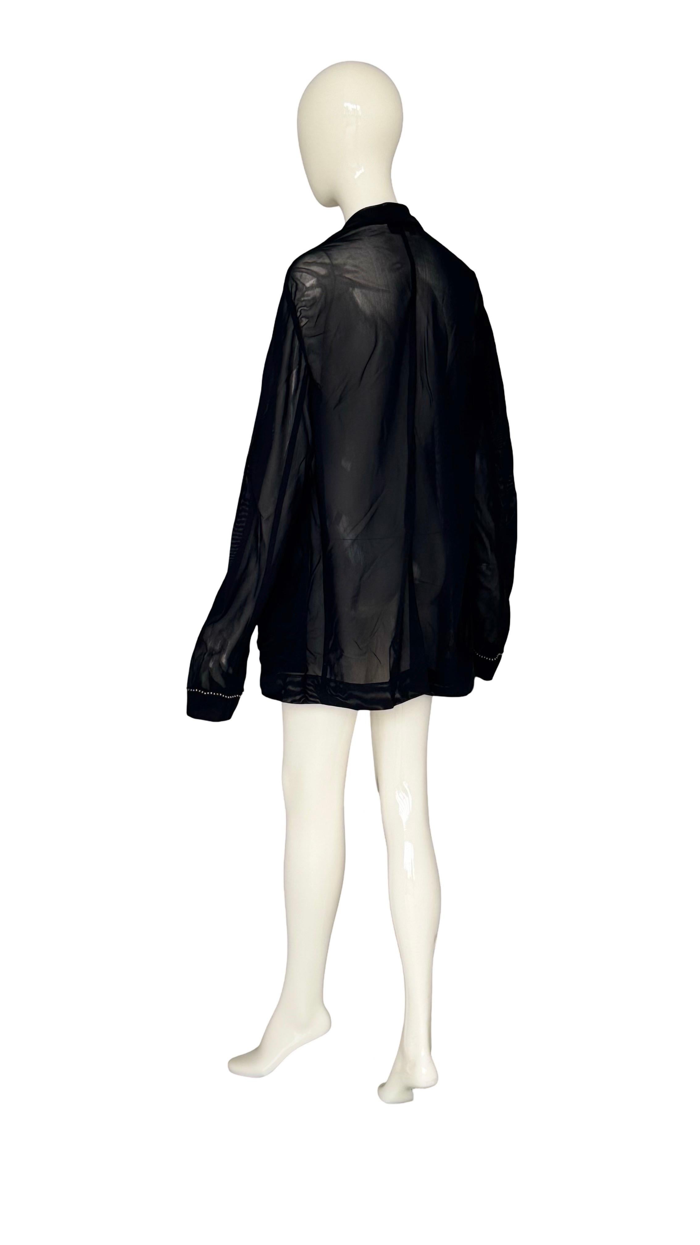 Helmut Lang Fall Winter 1989 Archival Vintage Embellished Oversized Jacket For Sale 5