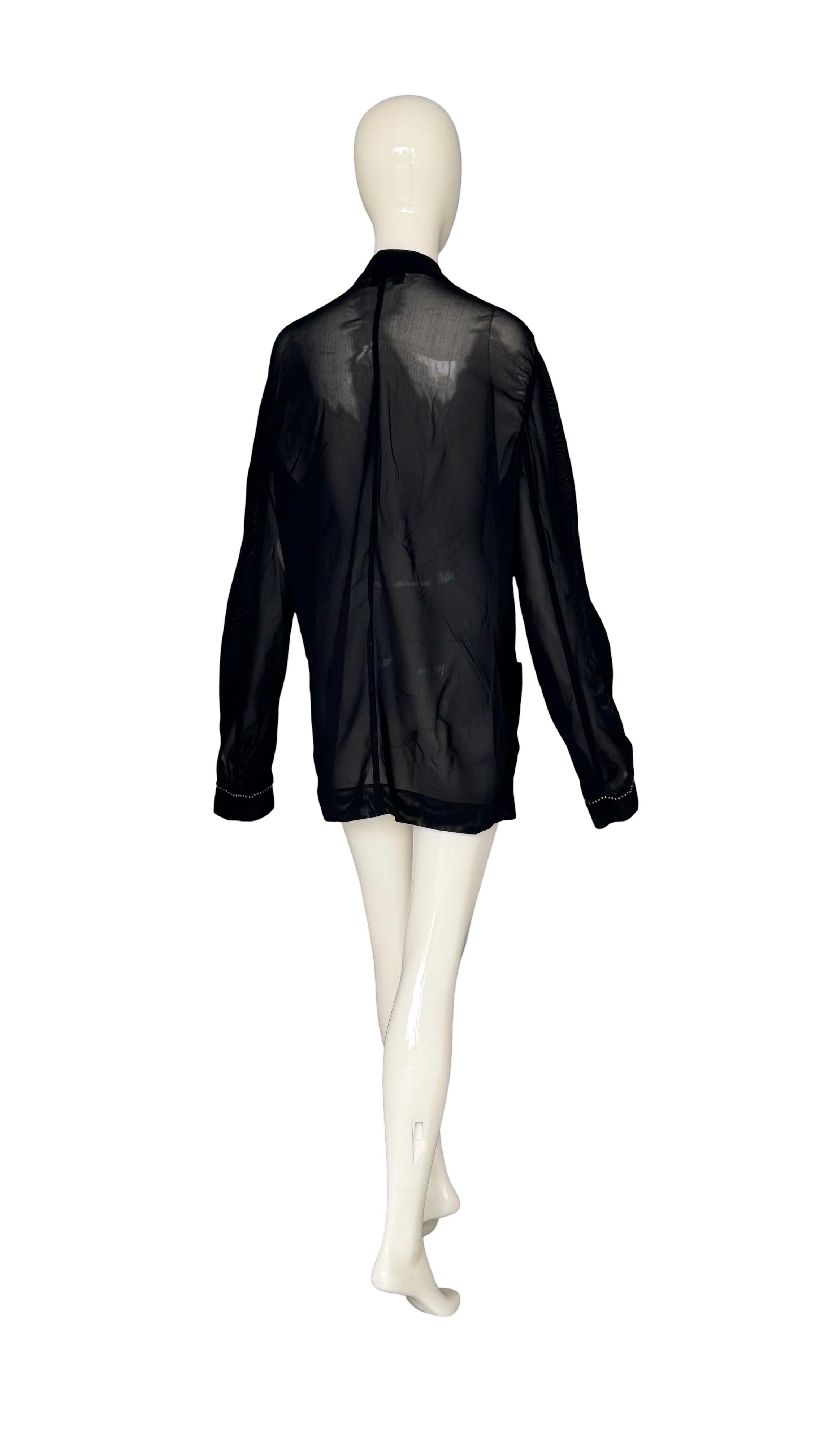 Helmut Lang Fall Winter 1989 Archival Vintage Embellished Oversized Jacket For Sale 10