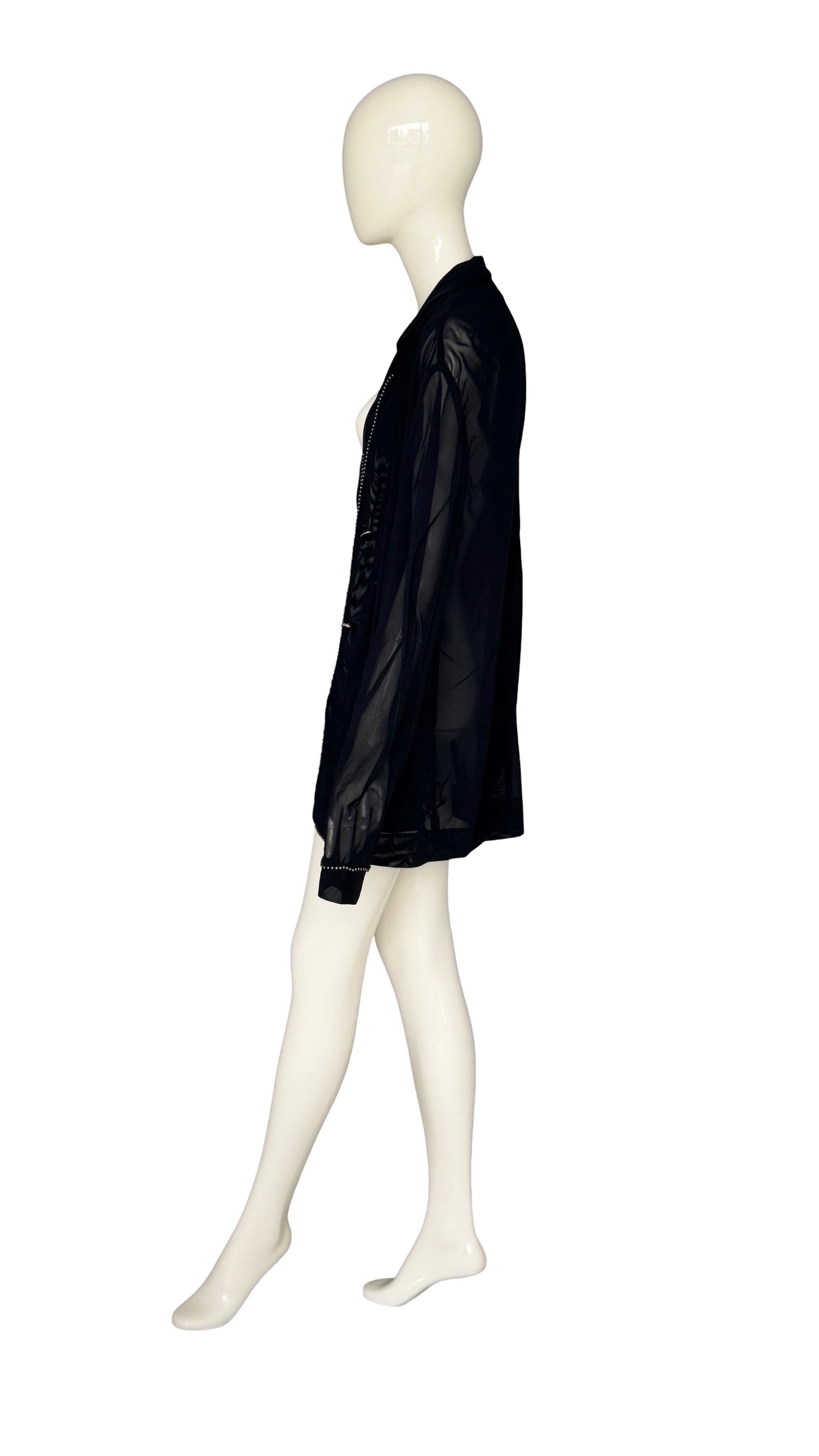 Helmut Lang Fall Winter 1989 Archival Vintage Embellished Oversized Jacket For Sale 3