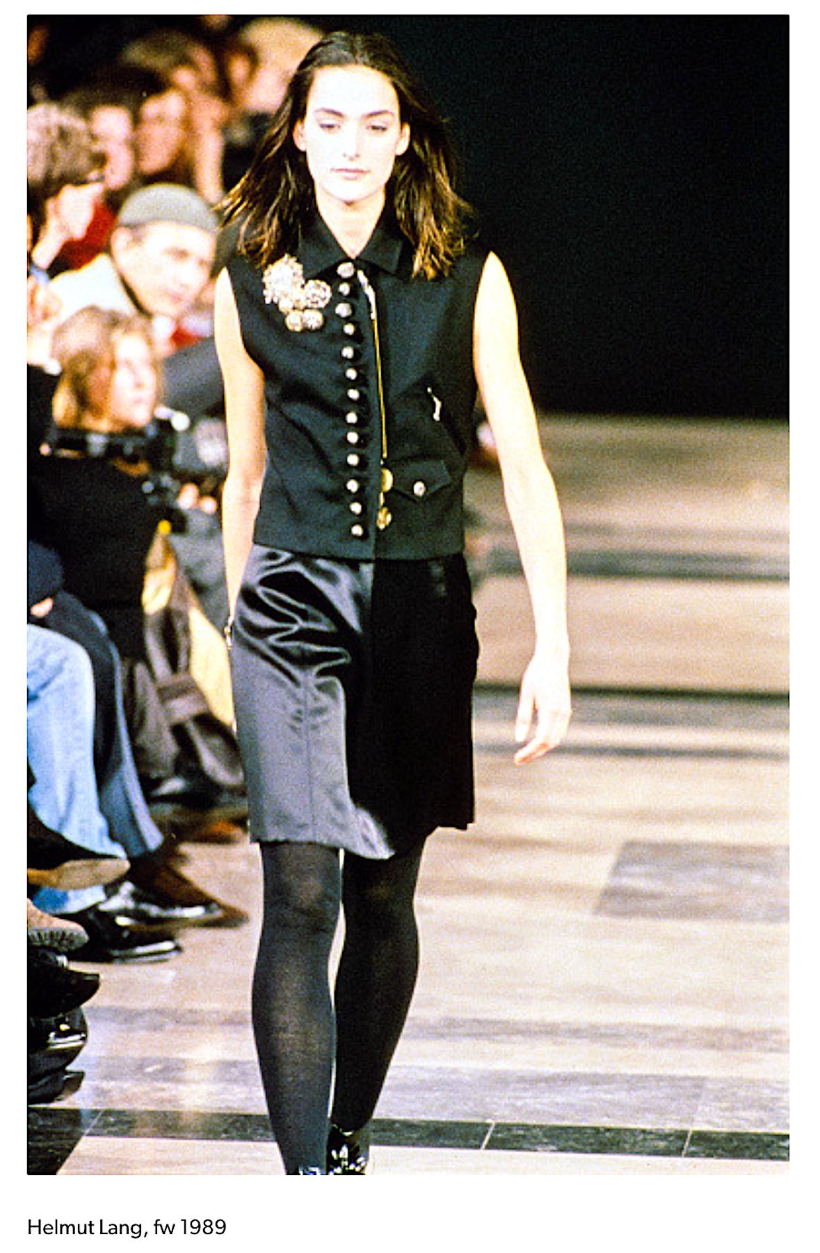 Helmut Lang F/W 1989 runway rare embellished oversized transparent black jacket  For Sale 7