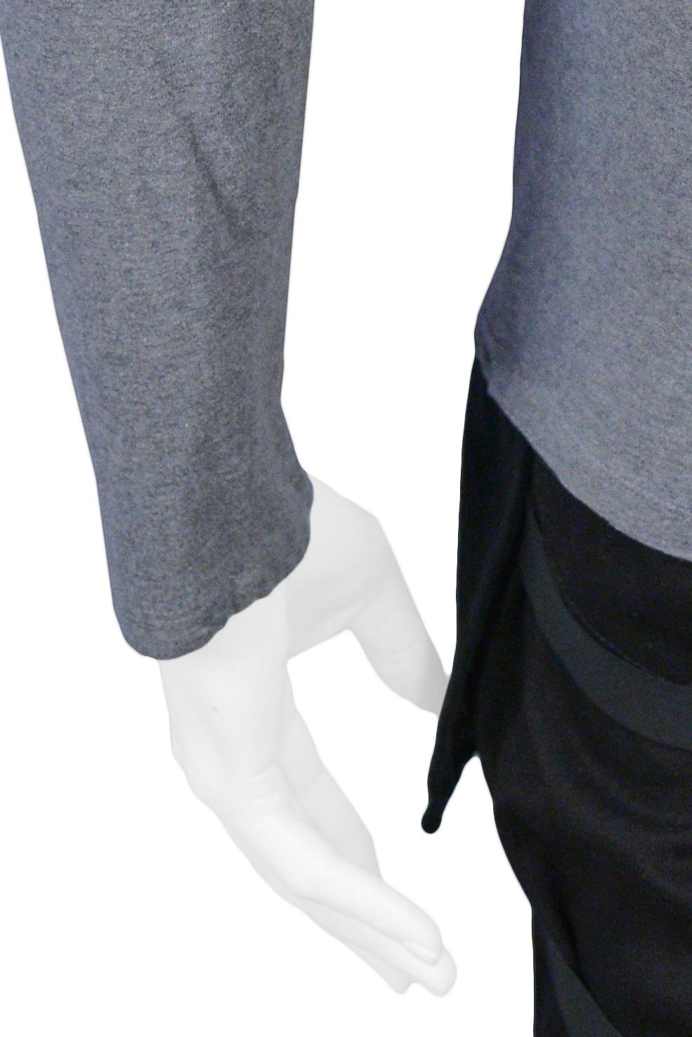 Helmut Lang Grey & Blue Long Sleeve T-Shirt 2003 For Sale 2