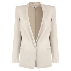 Used Helmut Lang Grey Linen One Button Blazer Size S