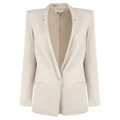 Helmut Lang Grey Linen One Button Blazer Size S