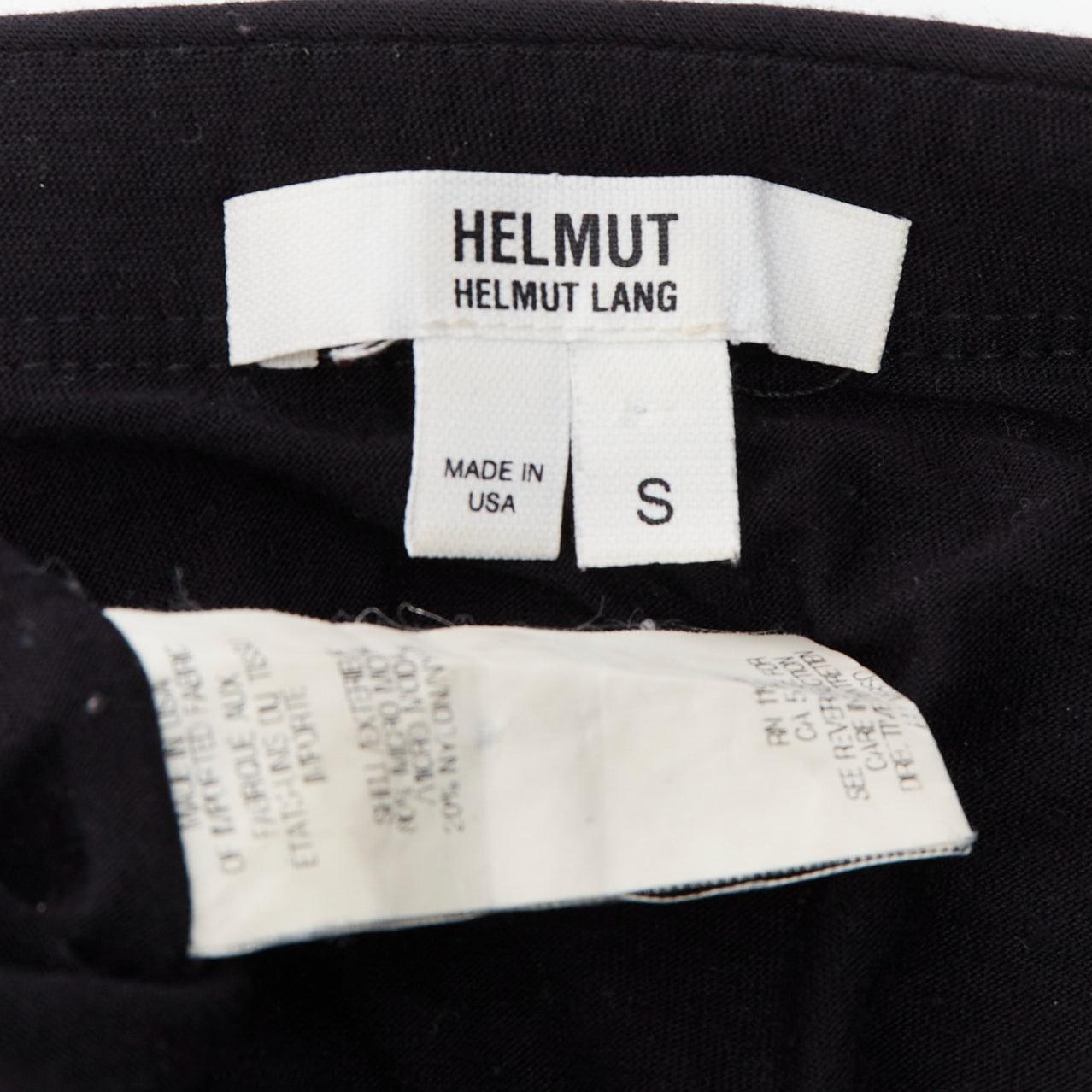 HELMUT LANG HELMUT falda drapeada lateral en mezcla de micromodal negro S en venta 3