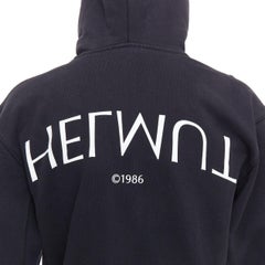 HELMUT LANG L'Apocalypse Joyeuse sudadera con capucha recortada unisex de algodón negro M