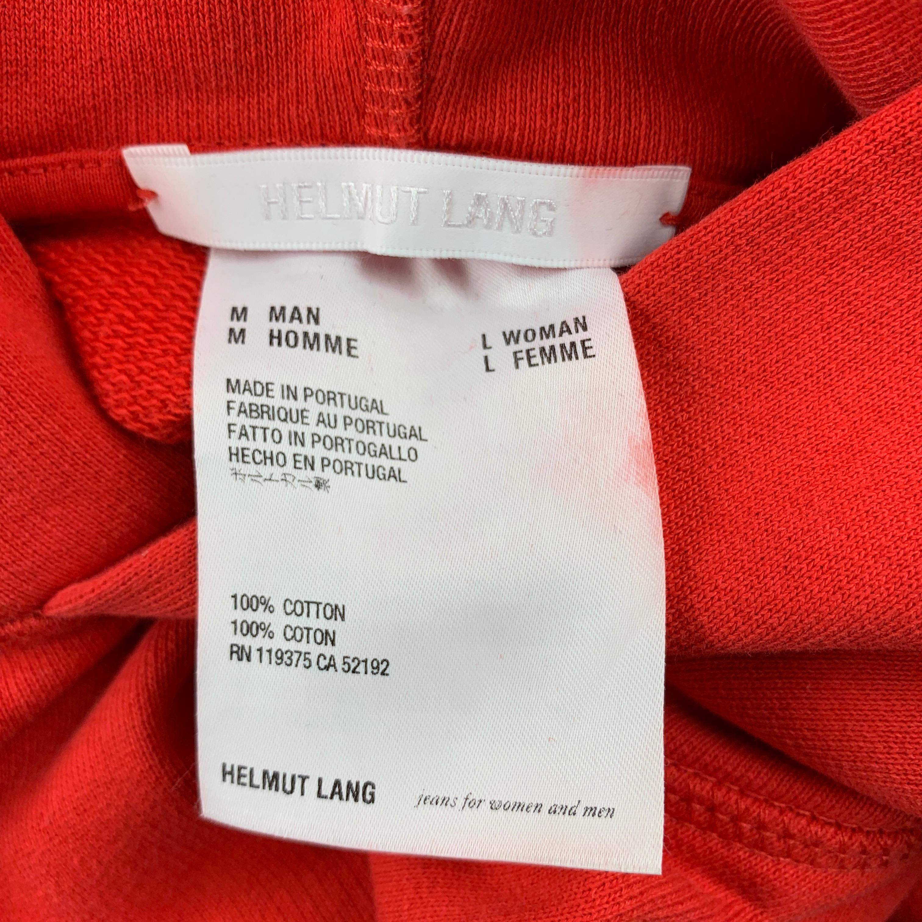 HELMUT LANG L'Apocalypse Joyeuse Größe M Rot Baumwolle Sweatshirt mit Kapuze 1