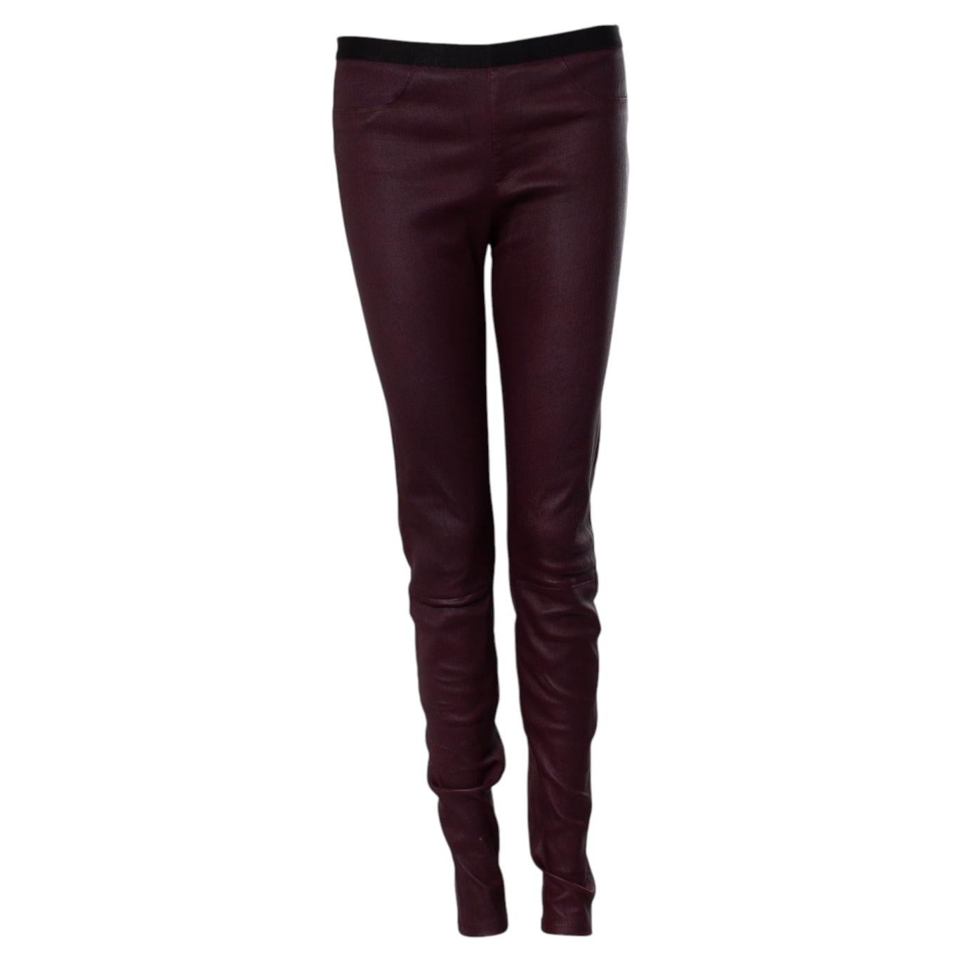 Pre-owned Helmut Lang , Leather Trousers In Black