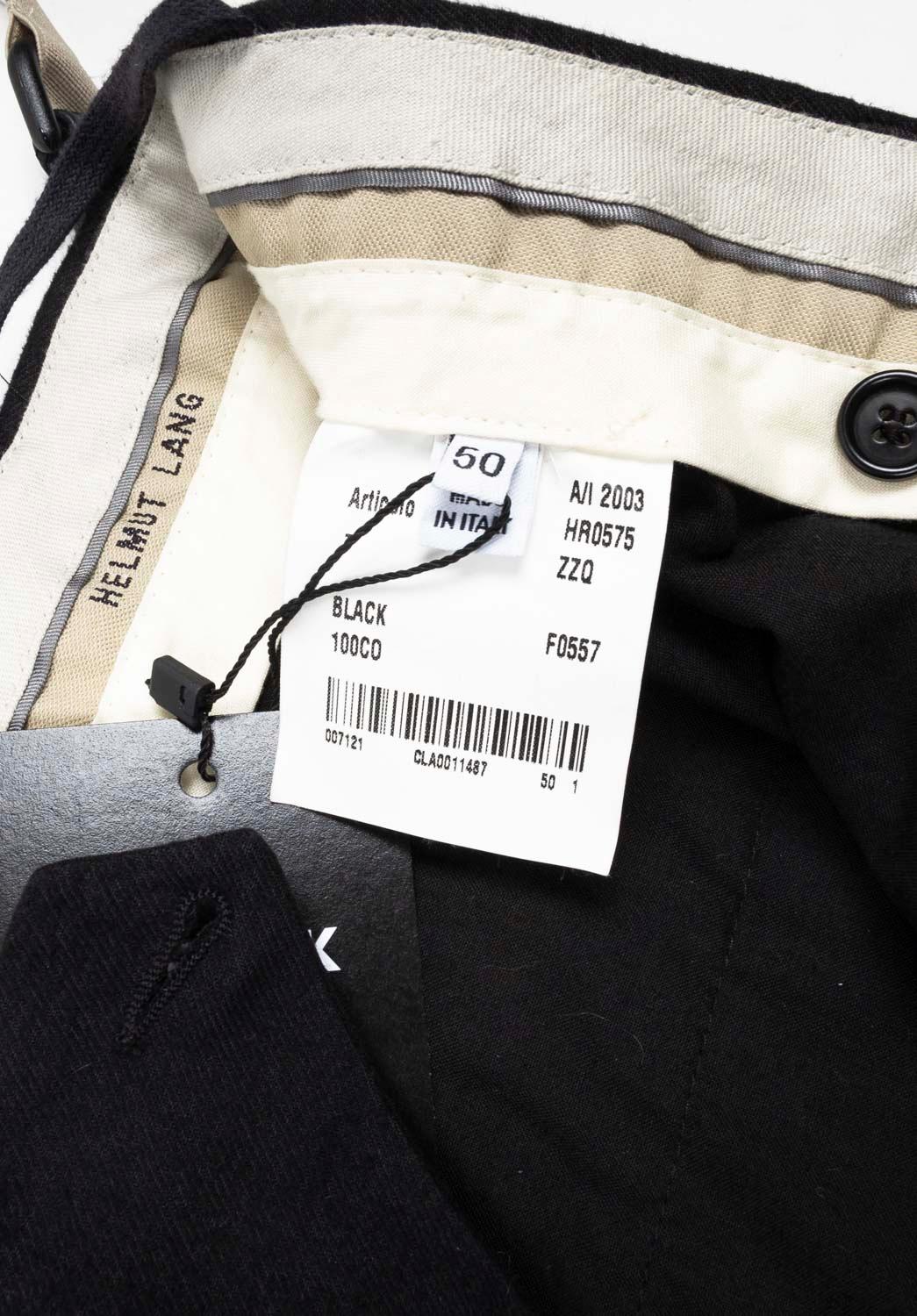 Helmut Lang Uomo Pantaloni Vintage Bondage dettagliati in pile Taglia ITA50/L in vendita 1