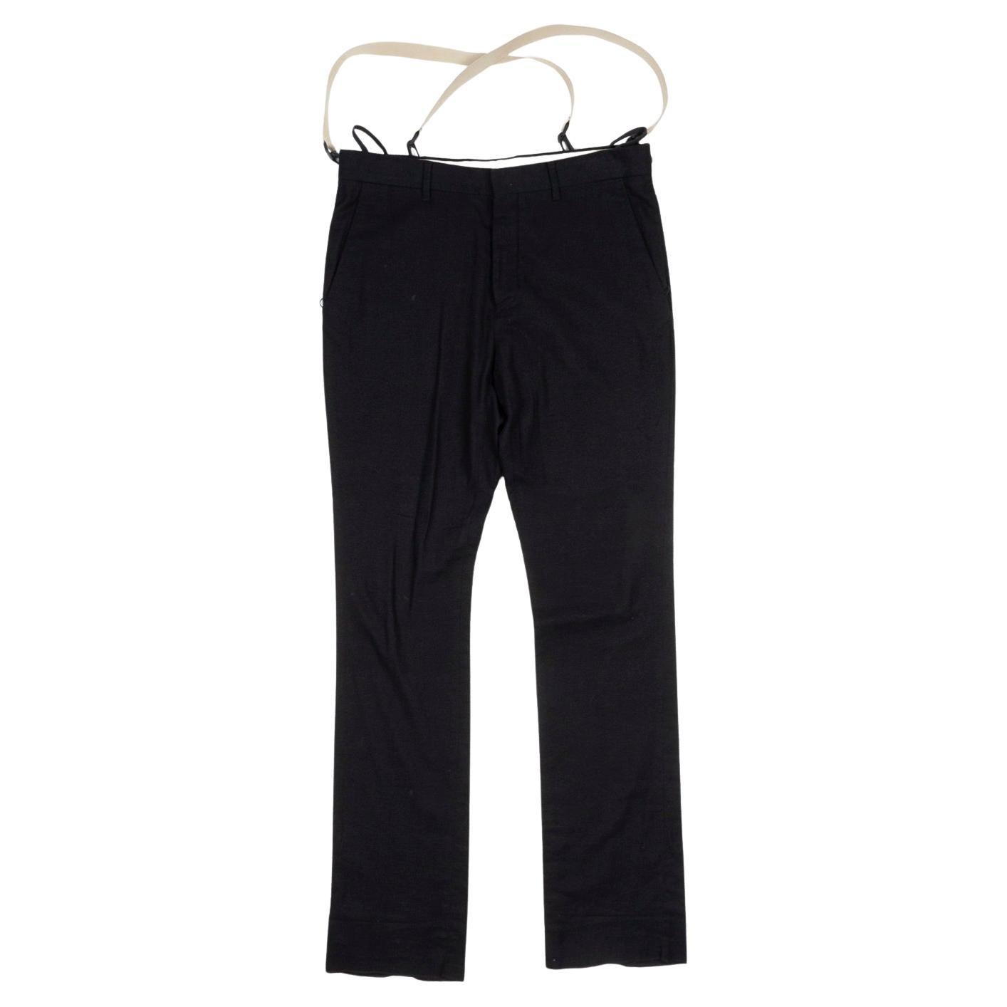 Helmut Lang Uomo Pantaloni Vintage Bondage dettagliati in pile Taglia ITA50/L in vendita