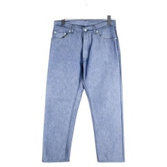 Helmut Lang Herren-Vintage-Jeans in glänzendem Blau, Größe 31, Zustand: sehr gut