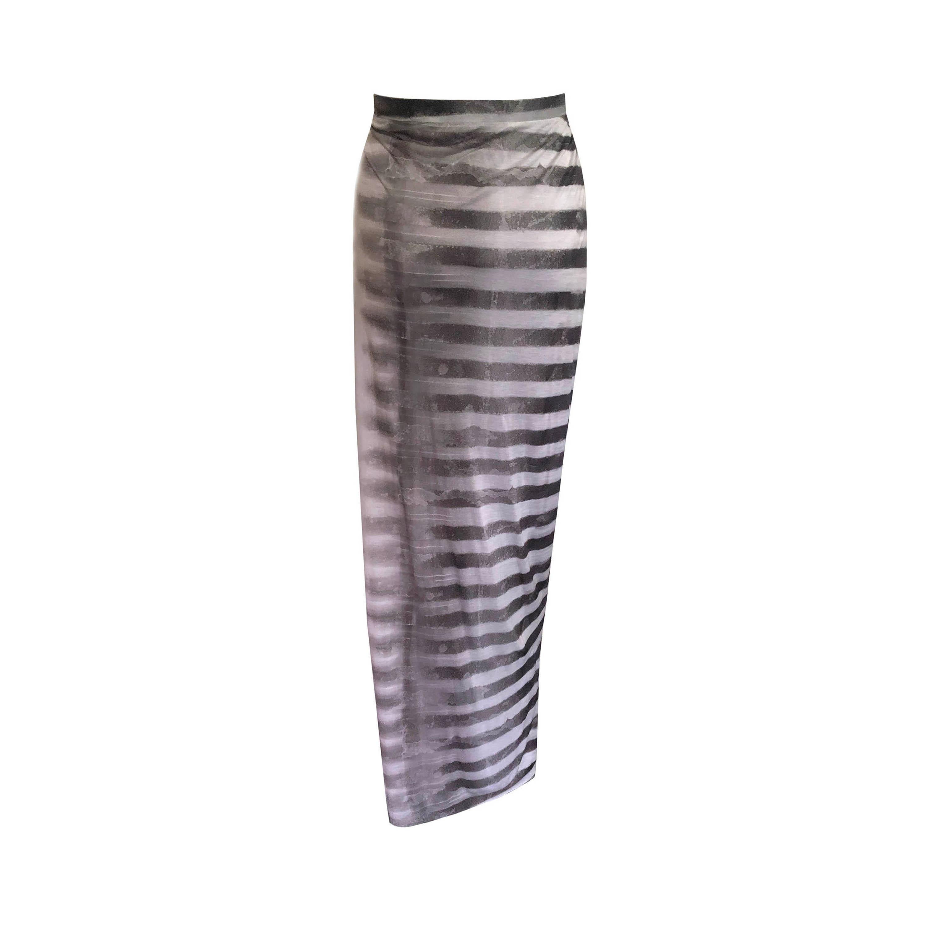 Helmut Lang - Mini / Maxi Skirt - 'Frequency Print' Jersey - New With Tags In New Condition For Sale In KENT, GB