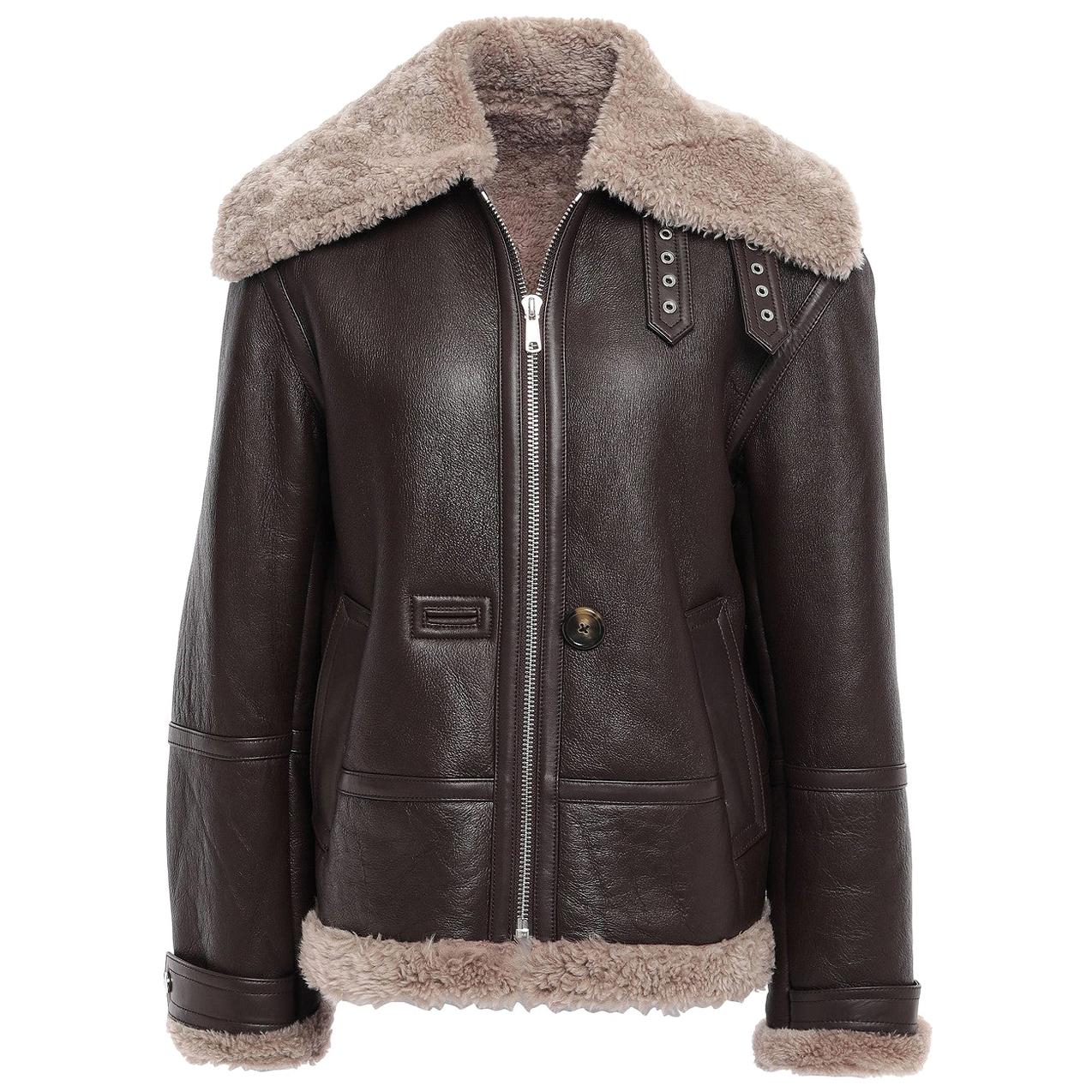 Helmut Lang Oversized Shearling Lined Jacket
