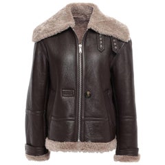 Helmut Lang Übergroße mit Shearling gefütterte Jacke 