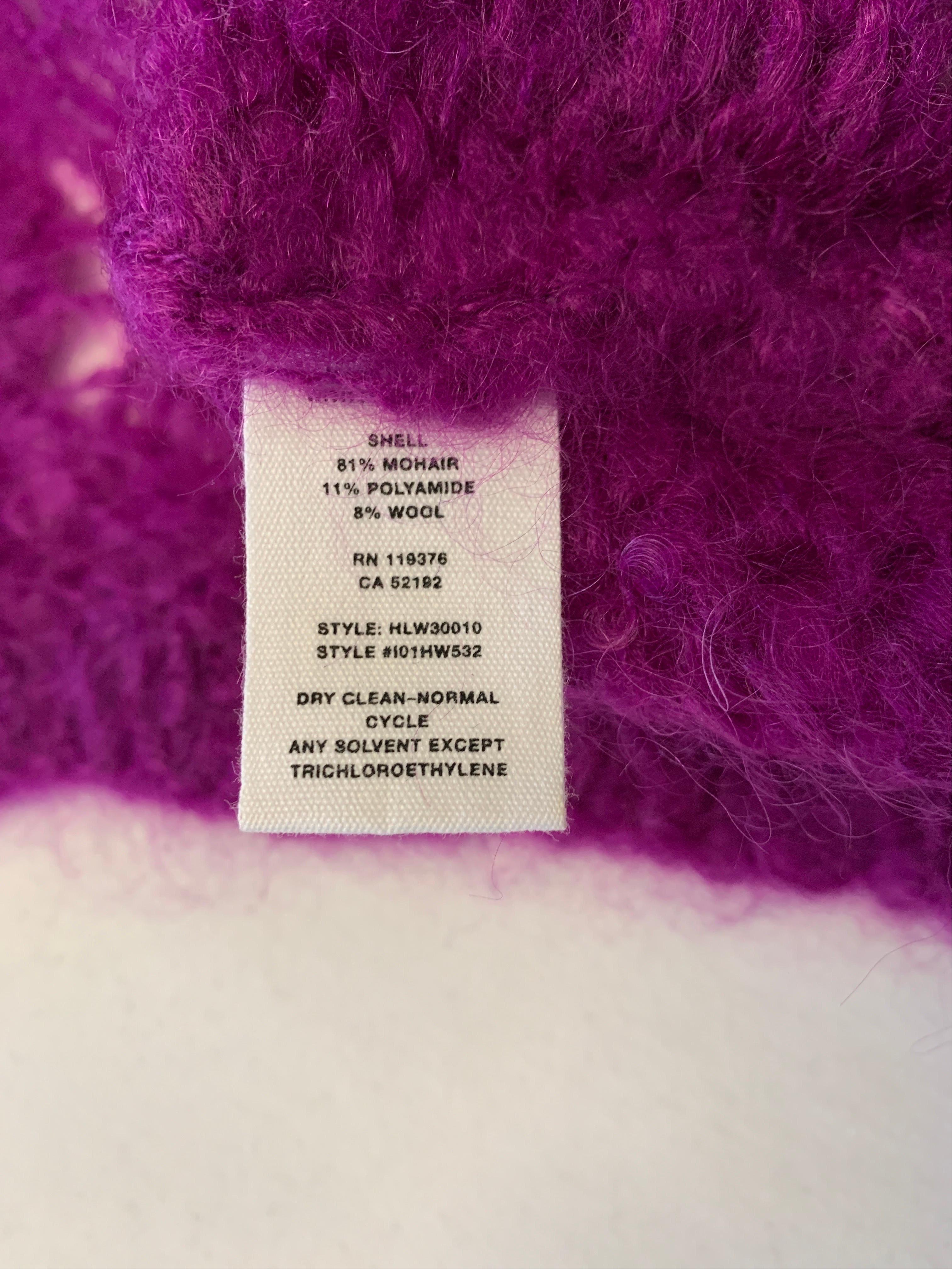 Helmut Lang riot loose mohair knit purple For Sale 2