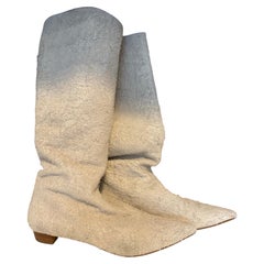 Helmut Lang Rock Leather Boots Size 38.5