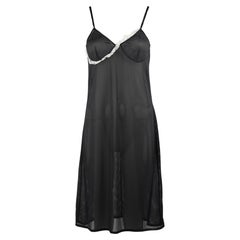 Helmut Lang S/S 1996 Perforated Mesh Lace Trim Slip Dress