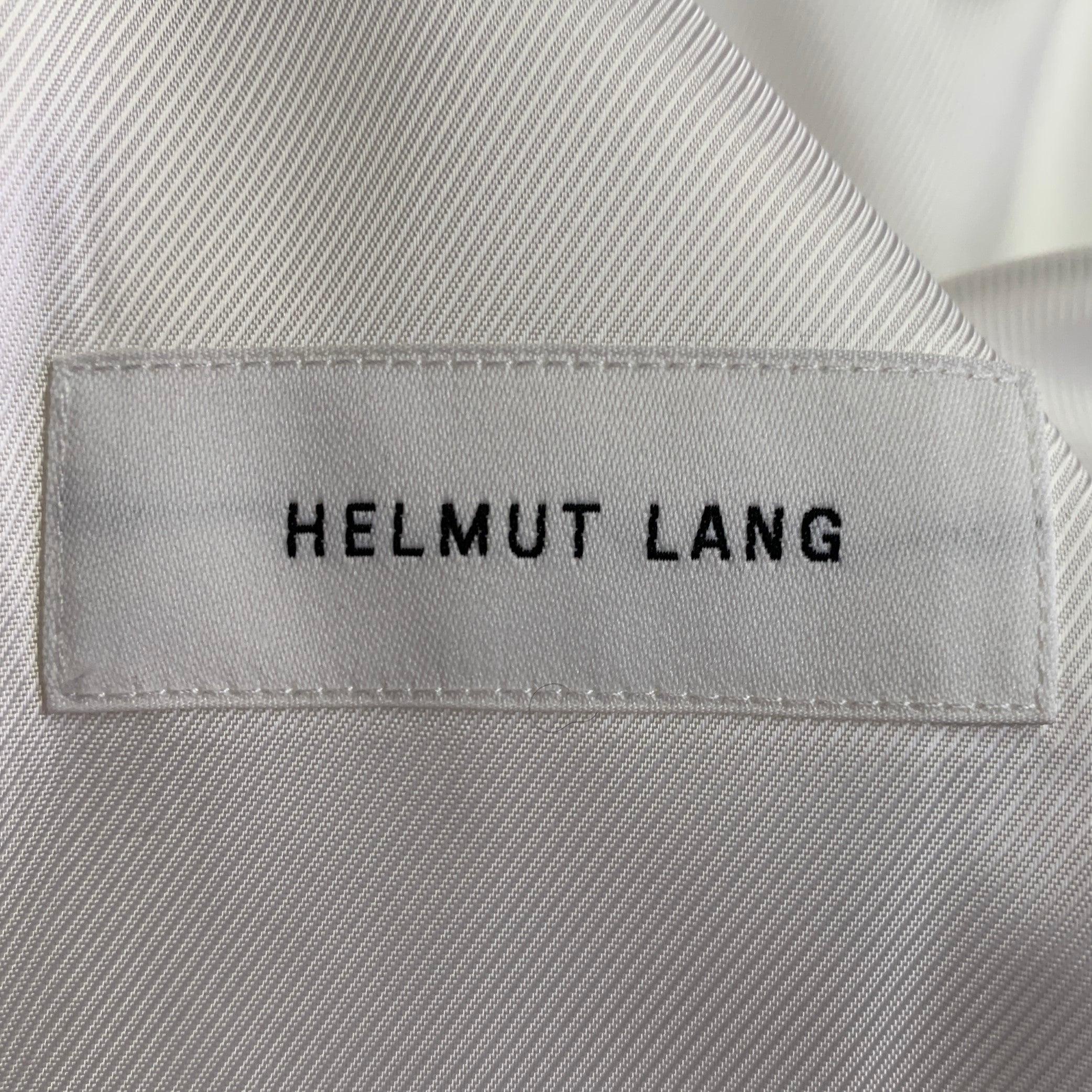 HELMUT LANG Größe 0 Creme Viskose-Baumwolle-Gewebe Jacke Blazer im Angebot 5