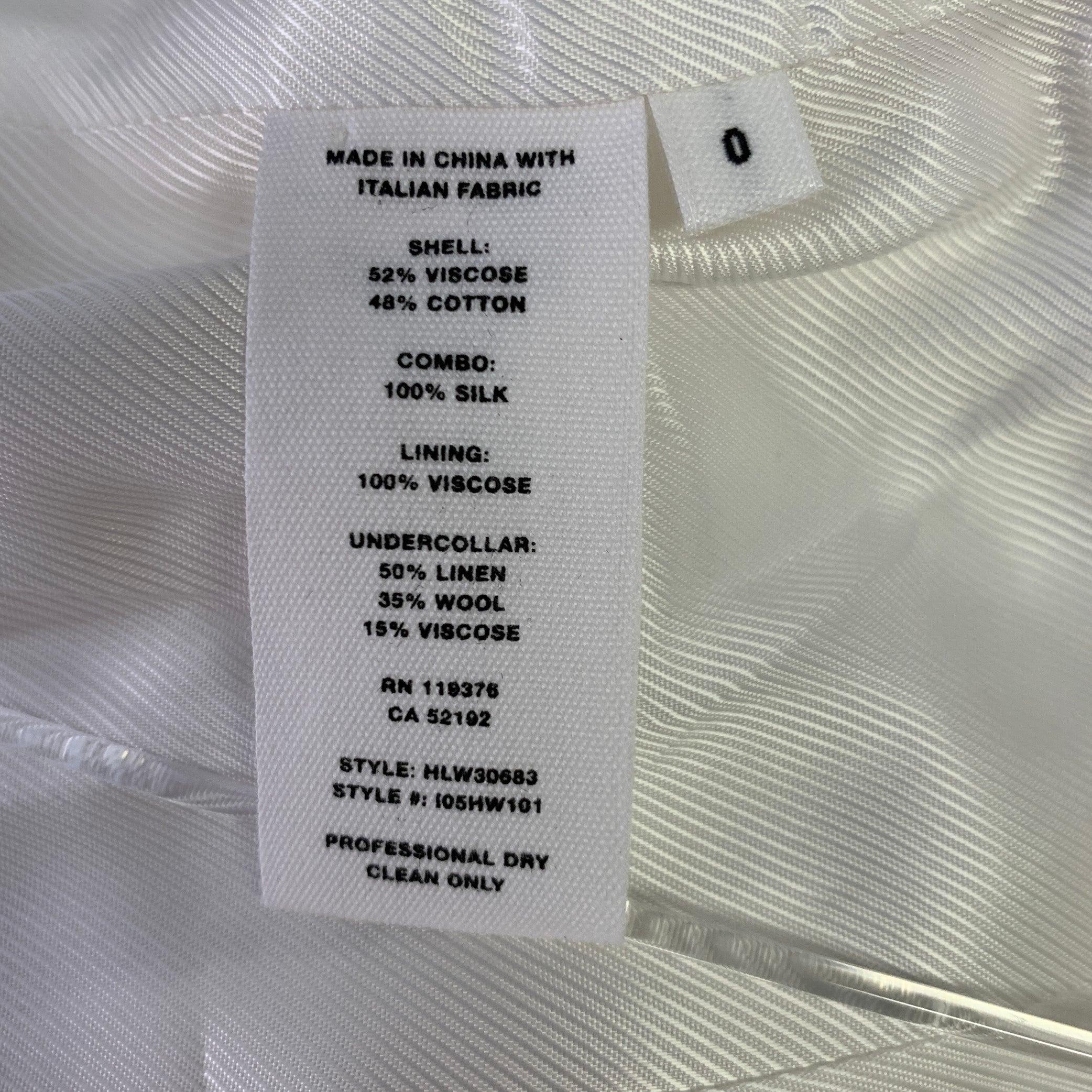 HELMUT LANG Größe 0 Creme Viskose-Baumwolle-Gewebe Jacke Blazer im Angebot 6