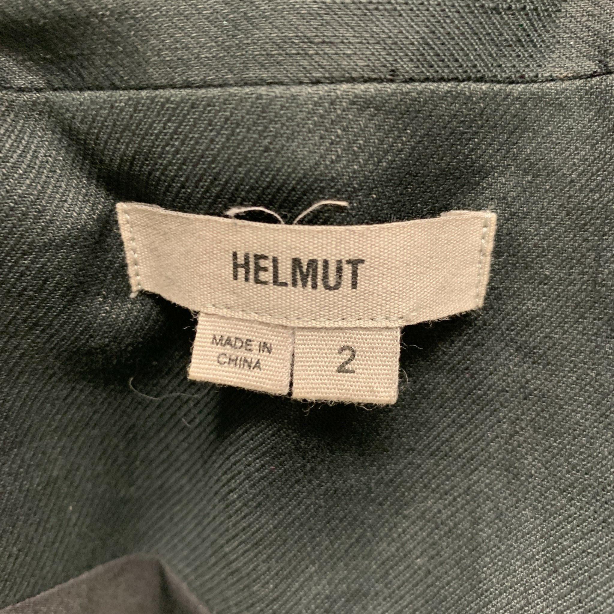 Women's HELMUT LANG Size 2 Grey Cotton Blend Single breasted Jacket For Sale
