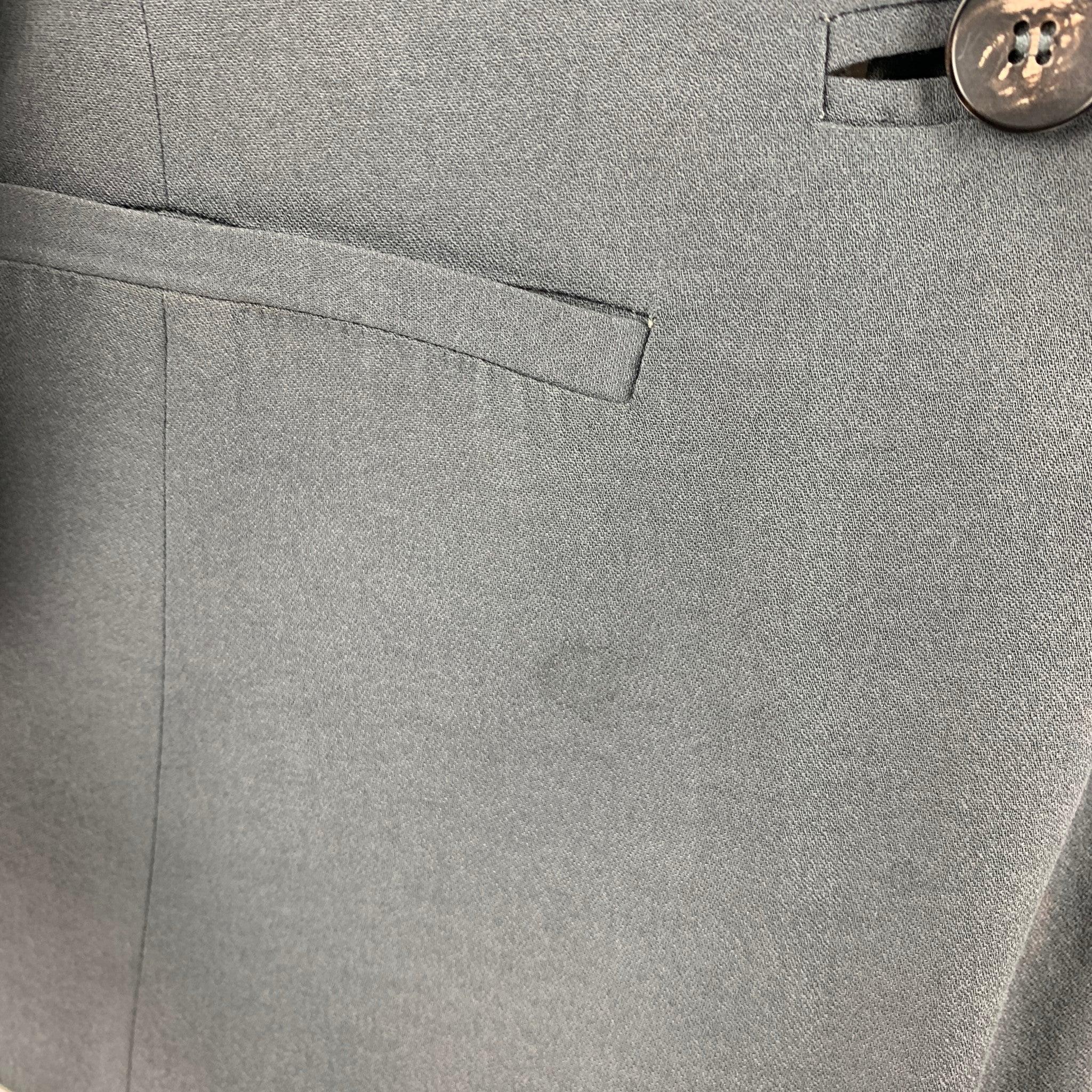 HELMUT LANG Size 2 Grey Viscose Elastane Jacket For Sale 1