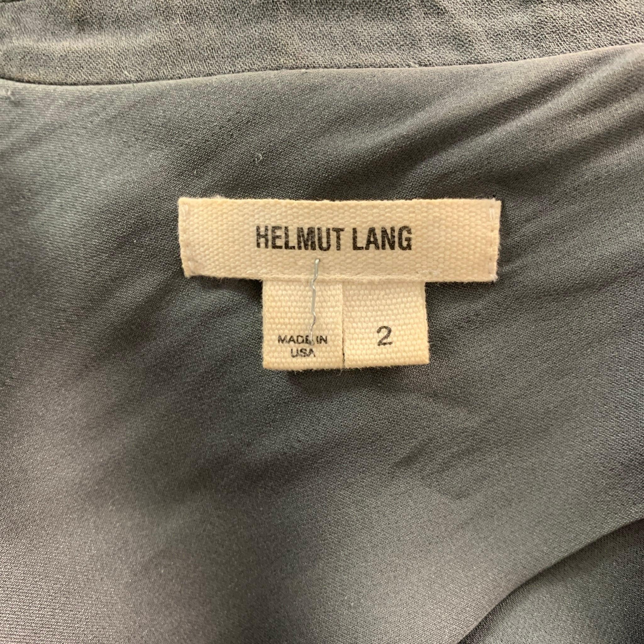 HELMUT LANG Size 2 Grey Viscose Elastane Jacket For Sale 3