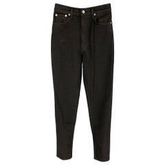 HELMUT LANG - Jean en coton noir à pointes, pour femme, taille 27