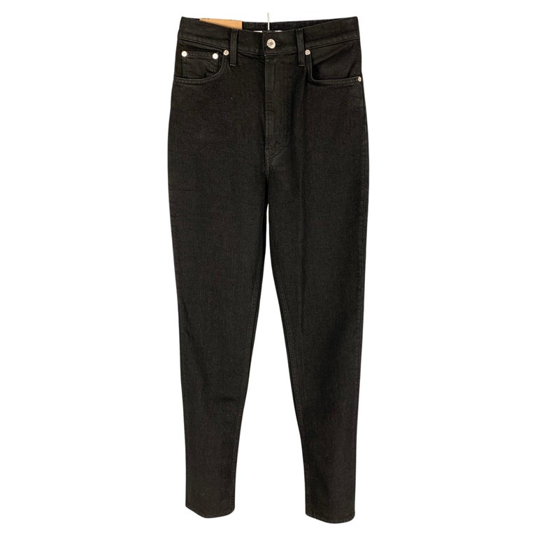 HELMUT LANG Size 27 Black Cotton Femme Hi Spikes Jeans For Sale at 1stDibs