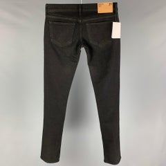HELMUT LANG - Jean « Lo Cigarette » en coton noir pour femme, taille 27