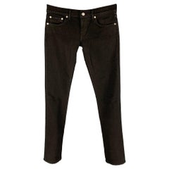 Helmut Lang Taglia 27 Cotone Nero Femme Lo Cigarette Jeans