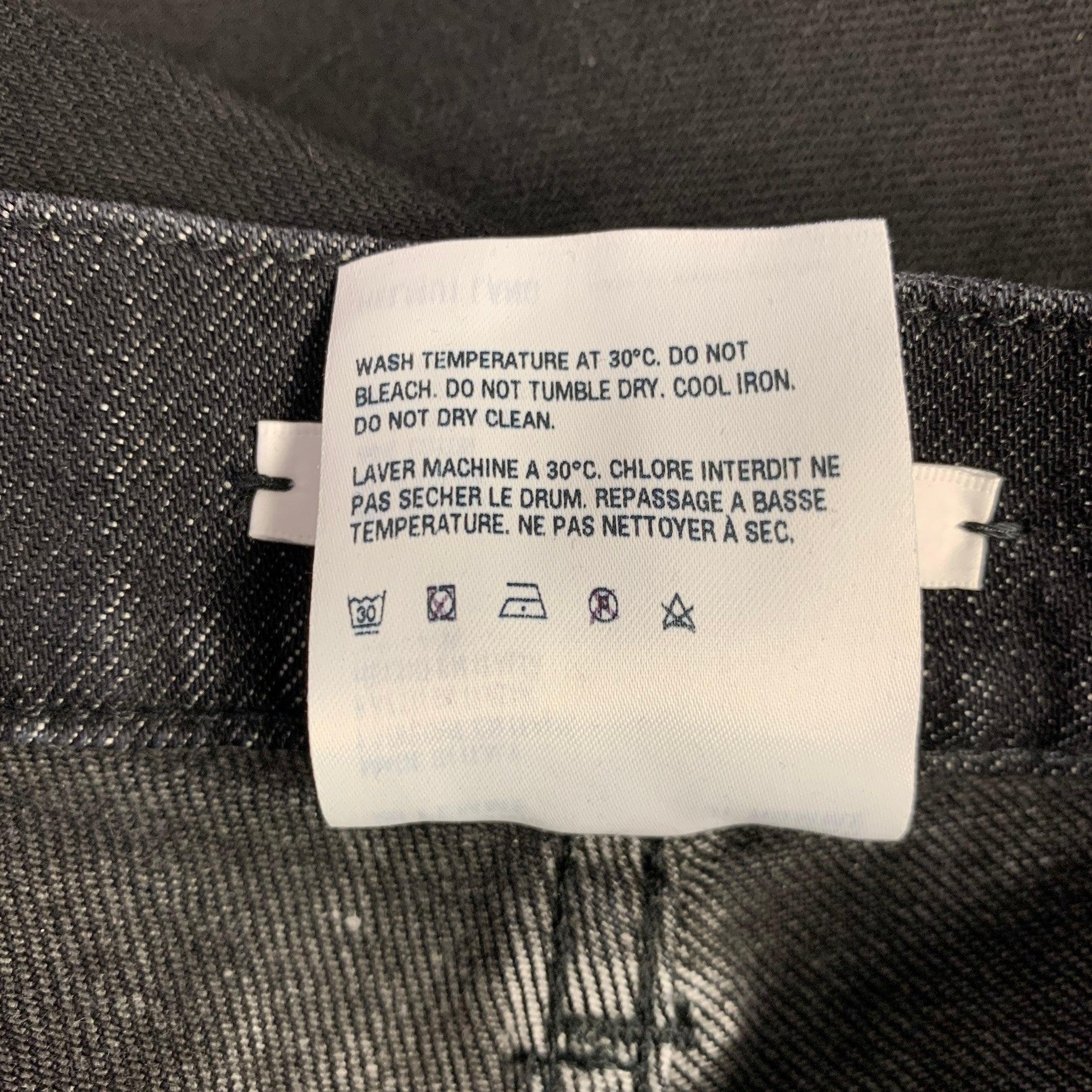 Men's HELMUT LANG Size 31 Black Cotton Blend Straight Jeans For Sale