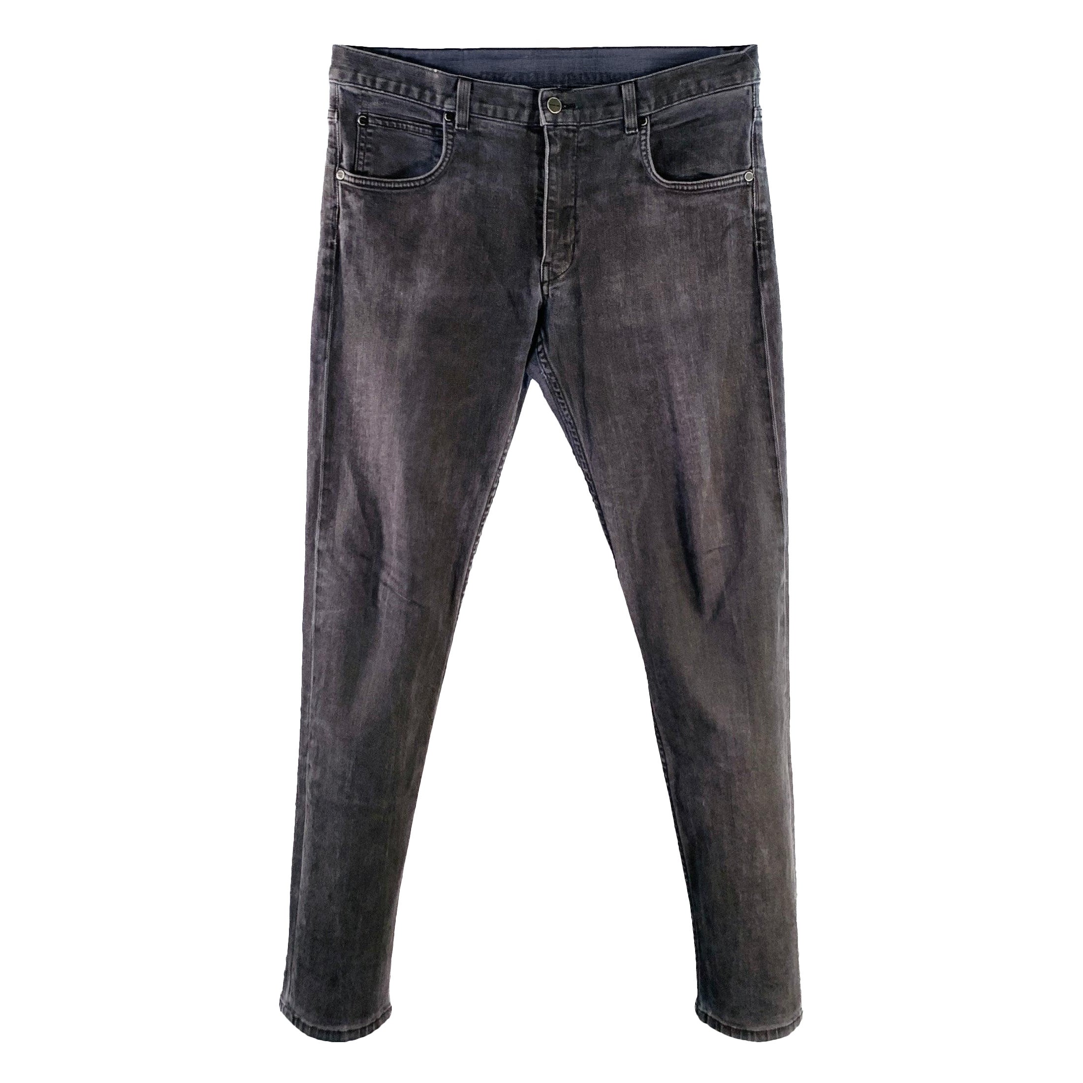 HELMUT LANG Size 32 Black Cotton Blend Straight Zip Fly Jeans