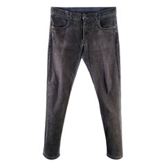 HELMUT LANG Size 32 Black Cotton Blend Straight Zip Fly Jeans