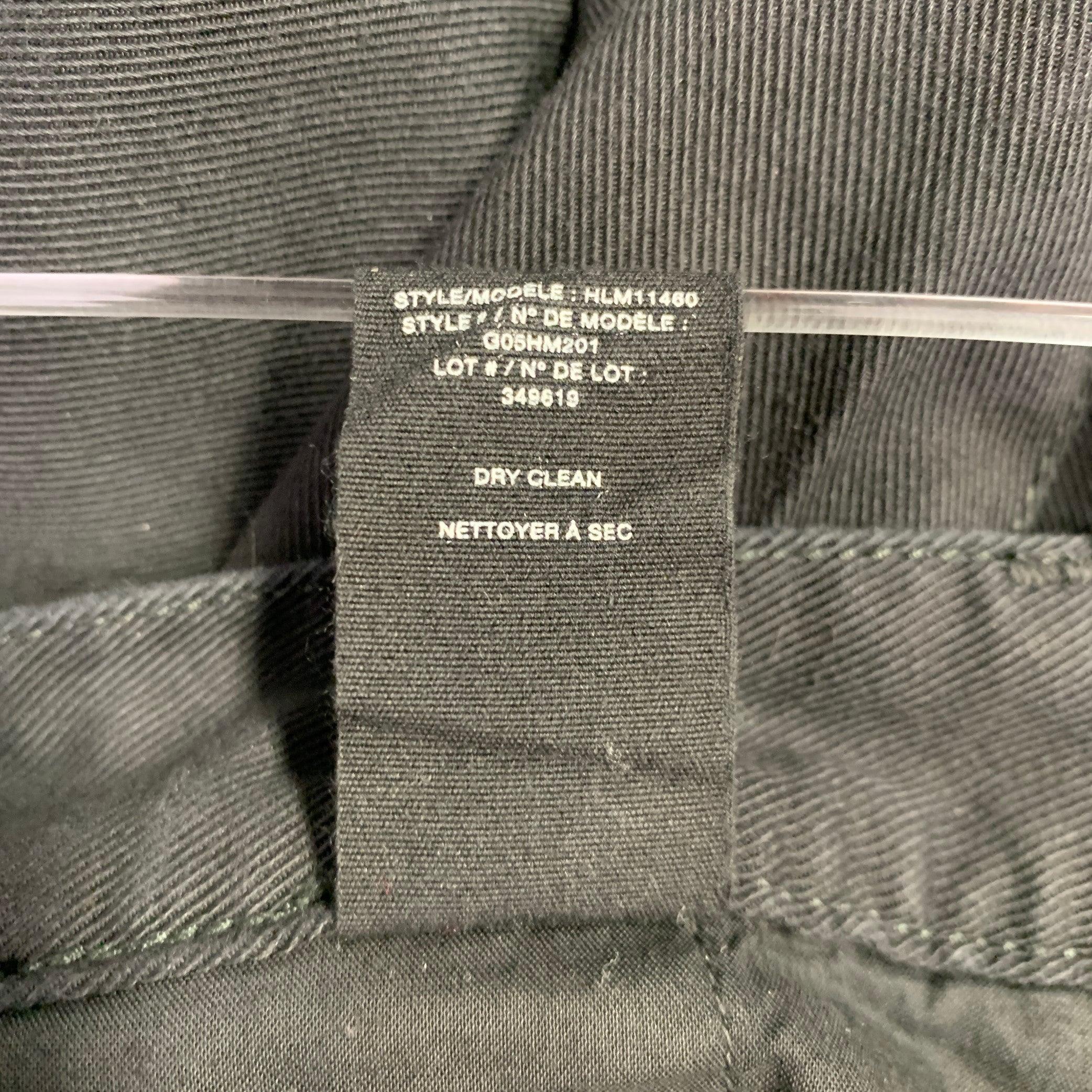 HELMUT LANG Size 32 Black Twill Cotton Blend Pleated Casual Pants 2