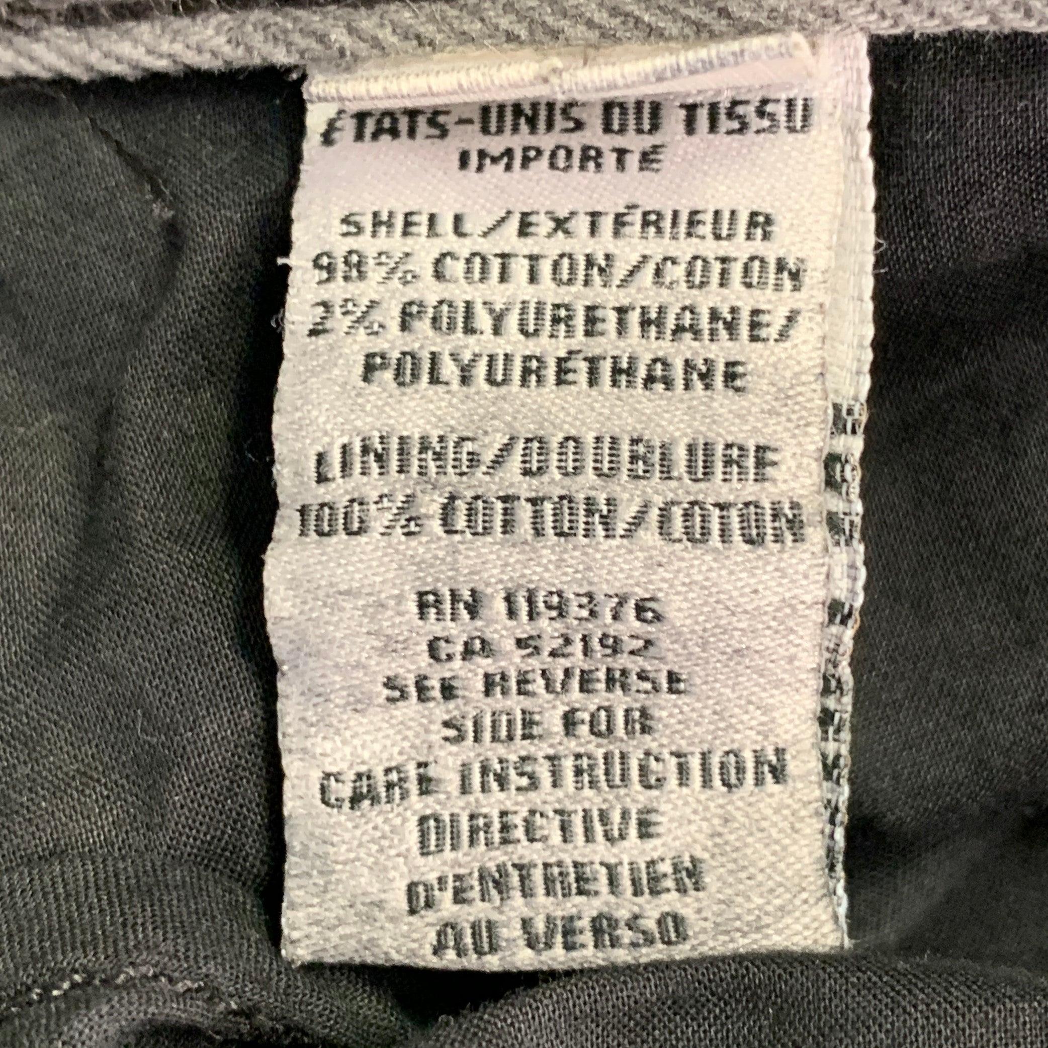 HELMUT LANG Size 32 Grey Charcoal Cotton Blend Slim Straight Jeans 3