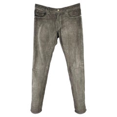 HELMUT LANG Taille 32 Jean droit slim en coton mélangé gris anthracite