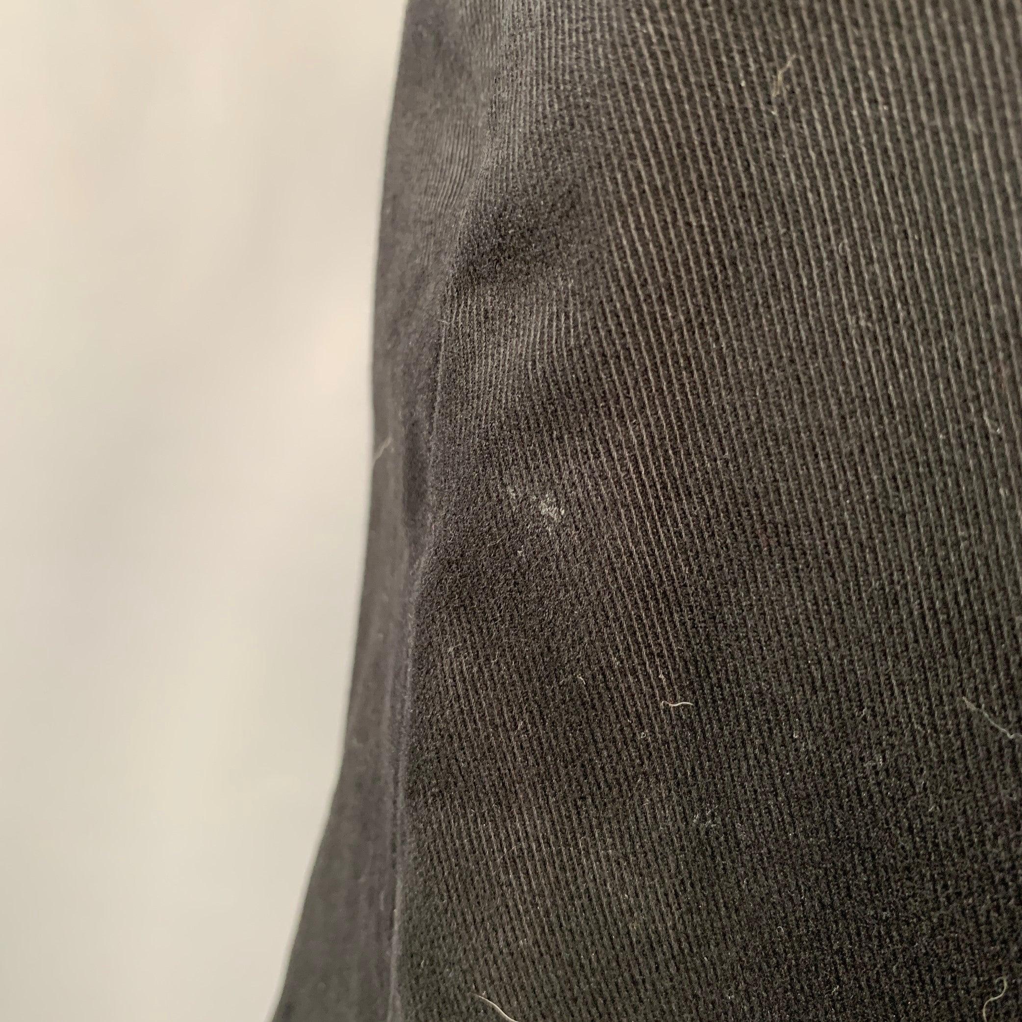 Men's HELMUT LANG Size 38 Black Twill Cotton Distressed Jeans For Sale