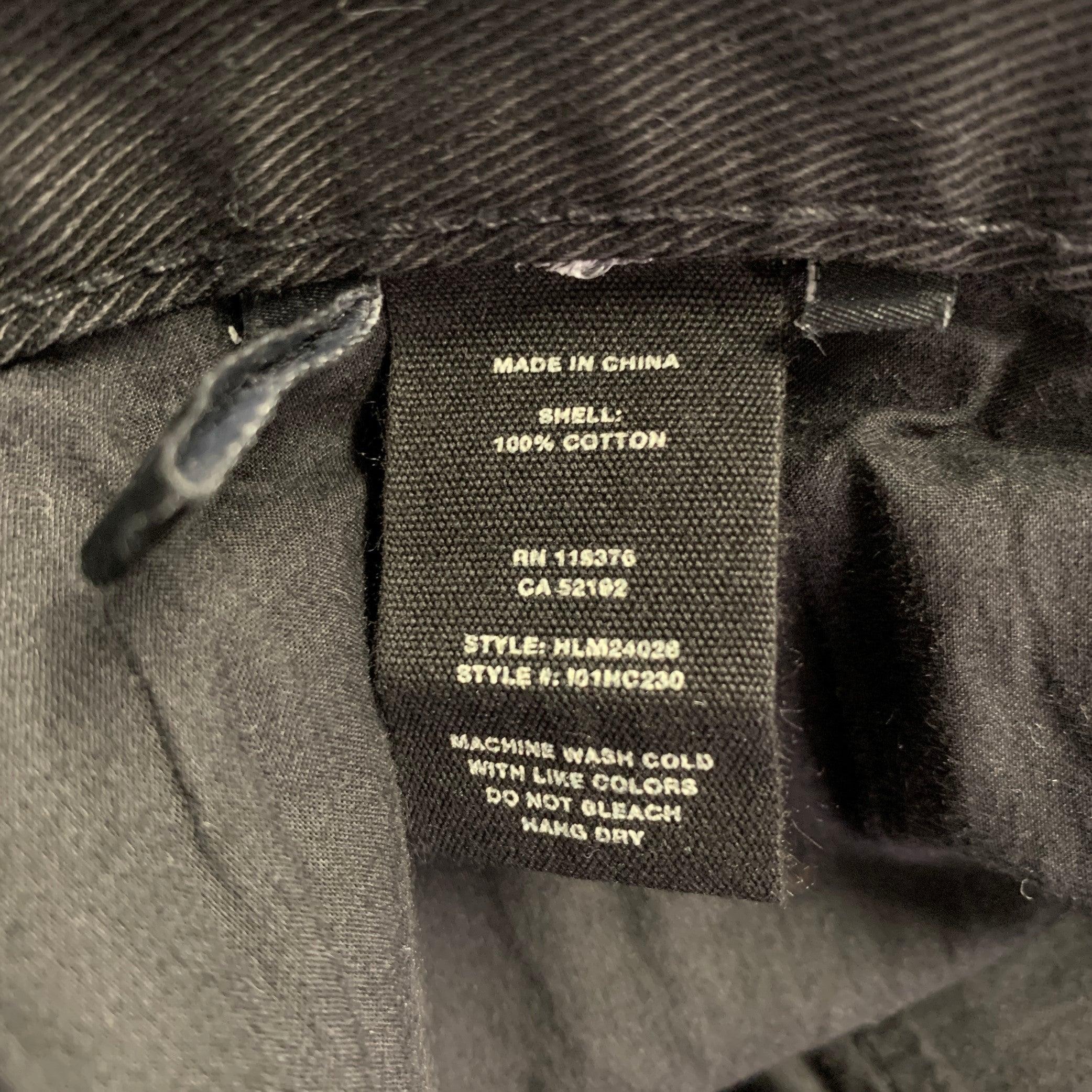 HELMUT LANG Size 38 Black Twill Cotton Distressed Jeans For Sale 2