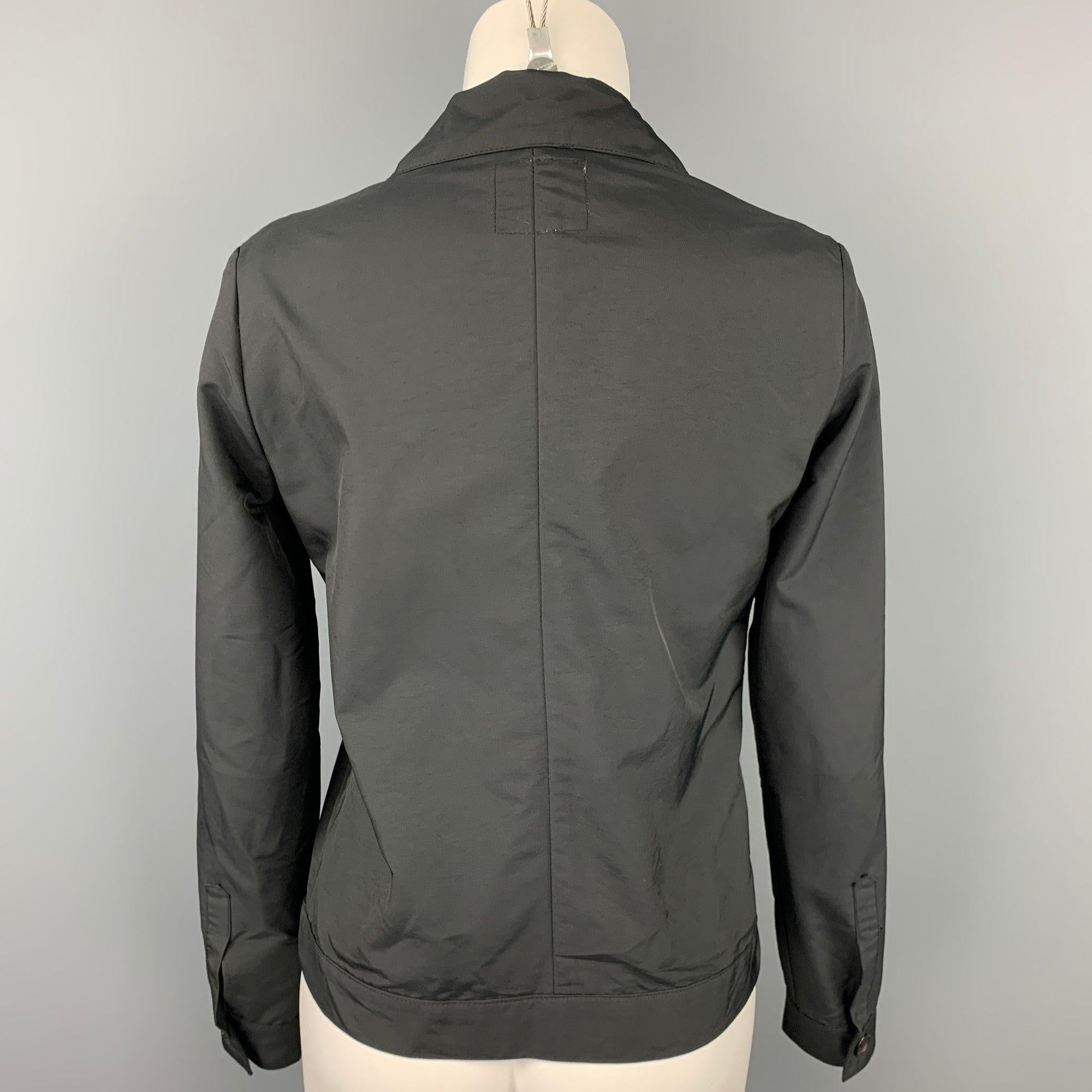 HELMUT LANG Size 4 Black Polyester Jacket Blazer In Good Condition For Sale In San Francisco, CA