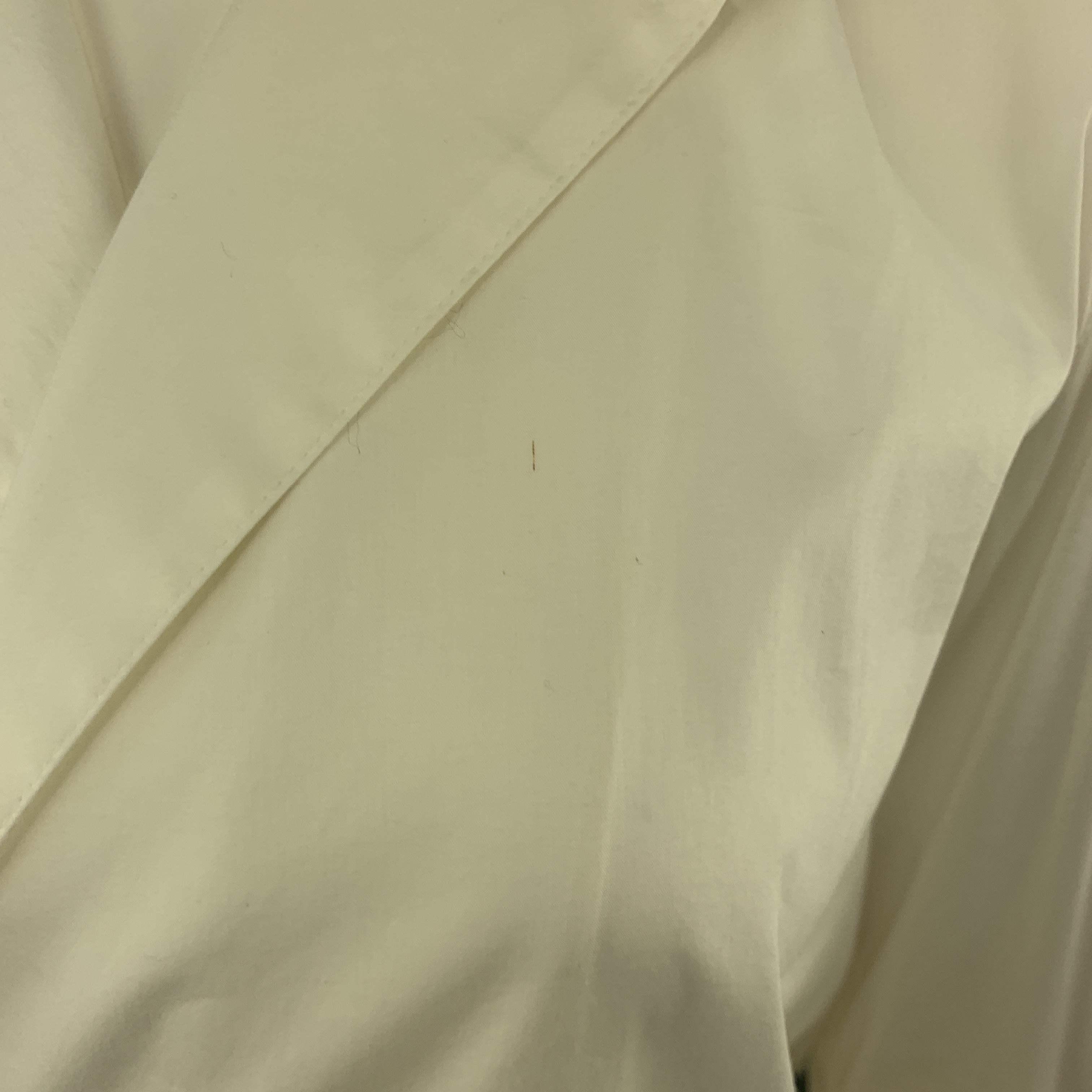 HELMUT LANG Size 4 White Lapel Shirt Dress In Good Condition In San Francisco, CA