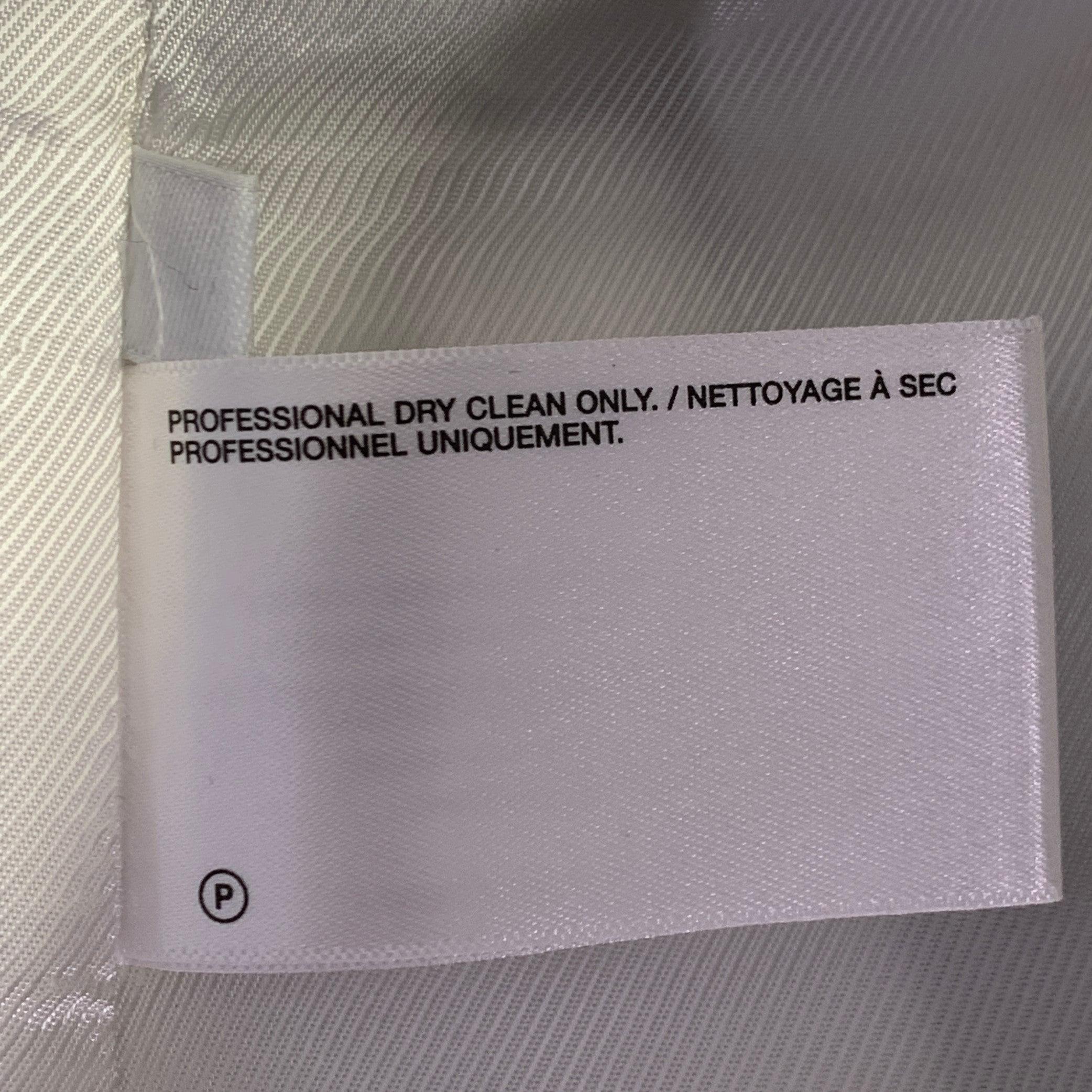 HELMUT LANG Taglia 40 Abito in lana vergine nero con cintura di sicurezza e risvolto a tacca in vendita 4